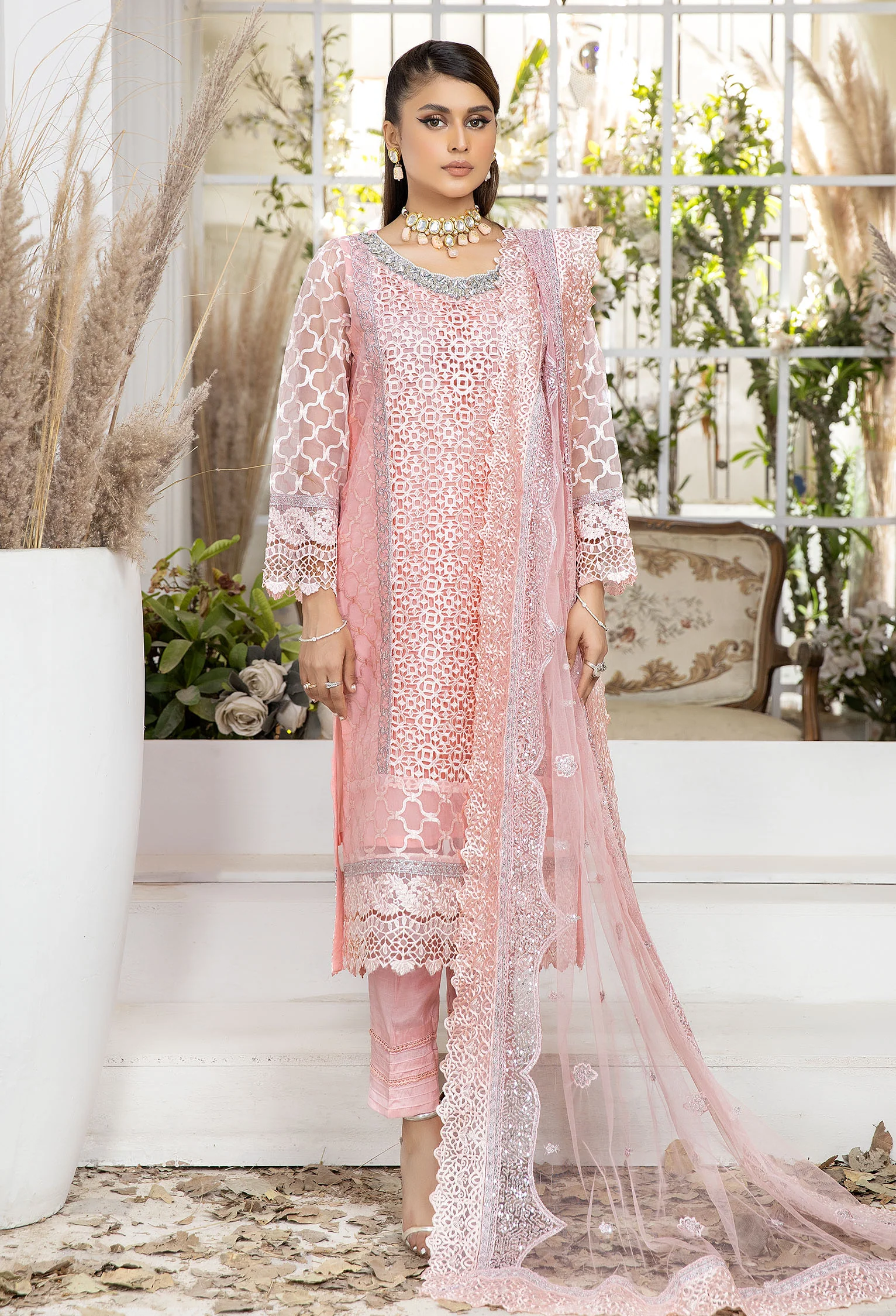 Petite Orchid - Embroidered Organza Pret