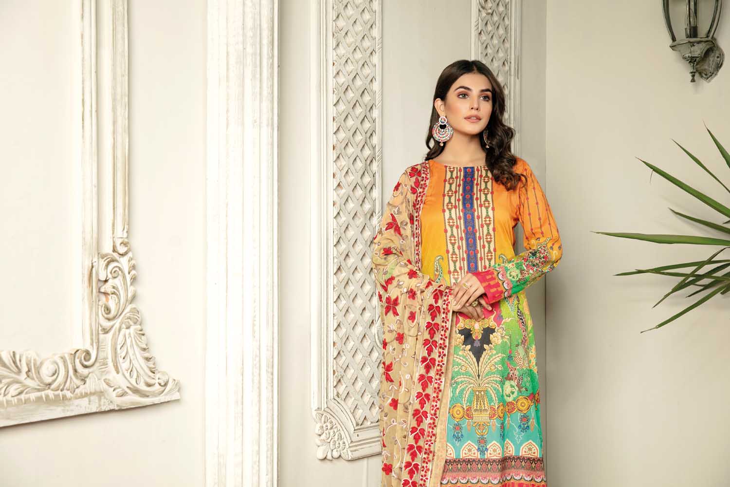Philip Glow - Digital Printed & Embroidered Lawn 3PC - Image 3