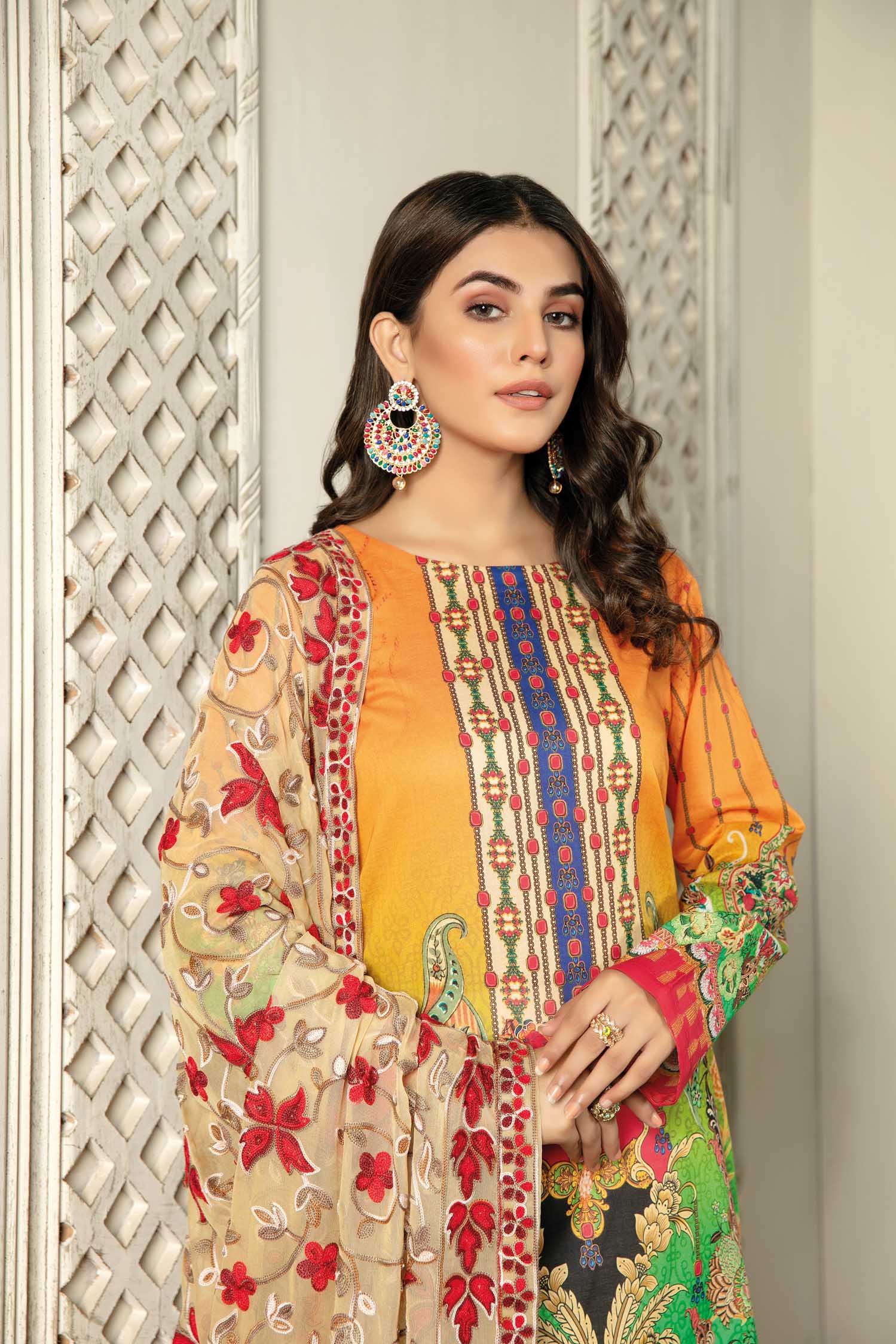 Philip Glow - Digital Printed & Embroidered Lawn 3PC - Image 4
