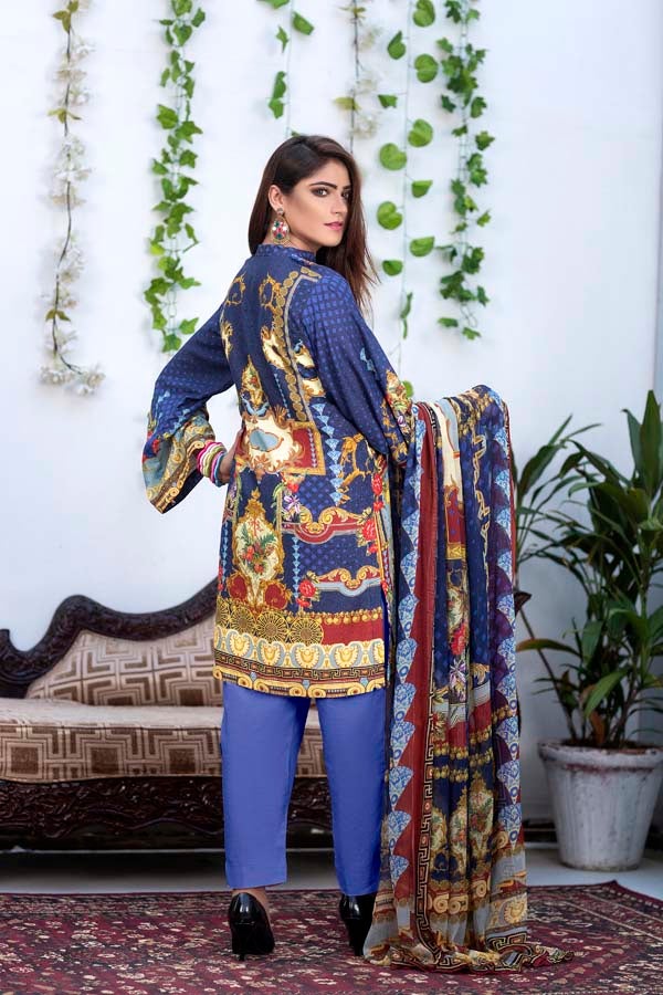 Pierce - Digital Printed & Embroidered Karandi 3PC - Image 2
