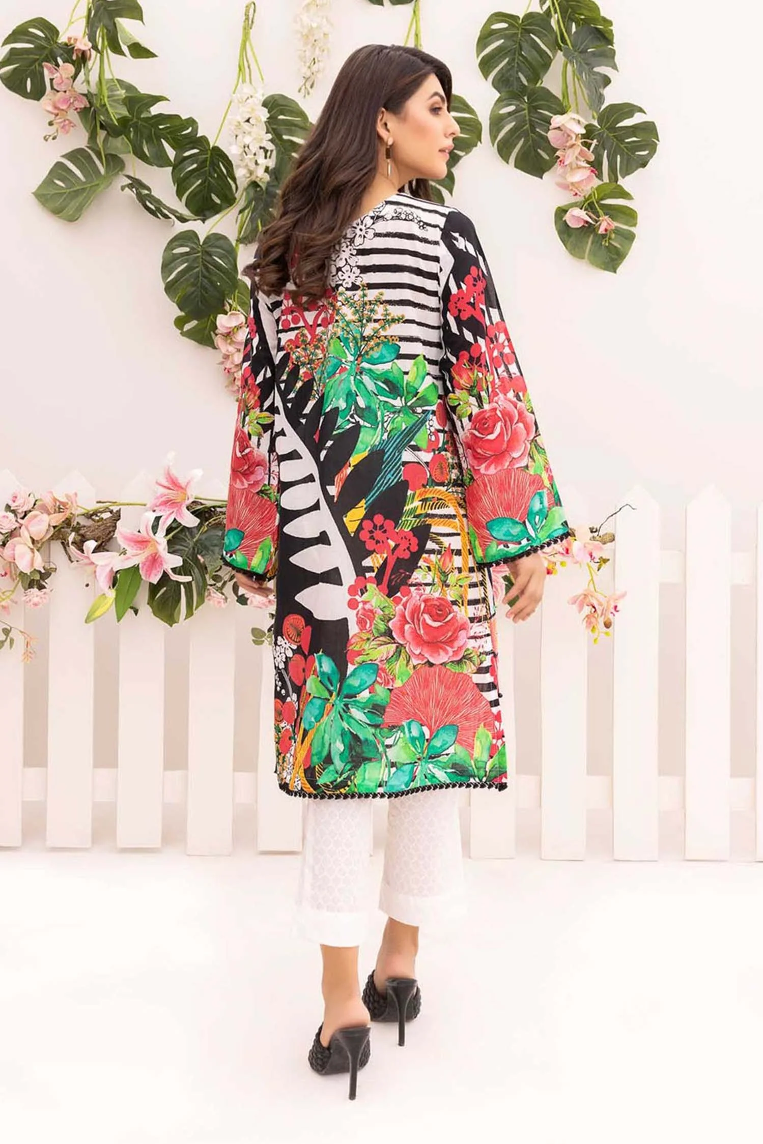 Pile - Digital Printed Stitched Lawn Kurti - Image 2