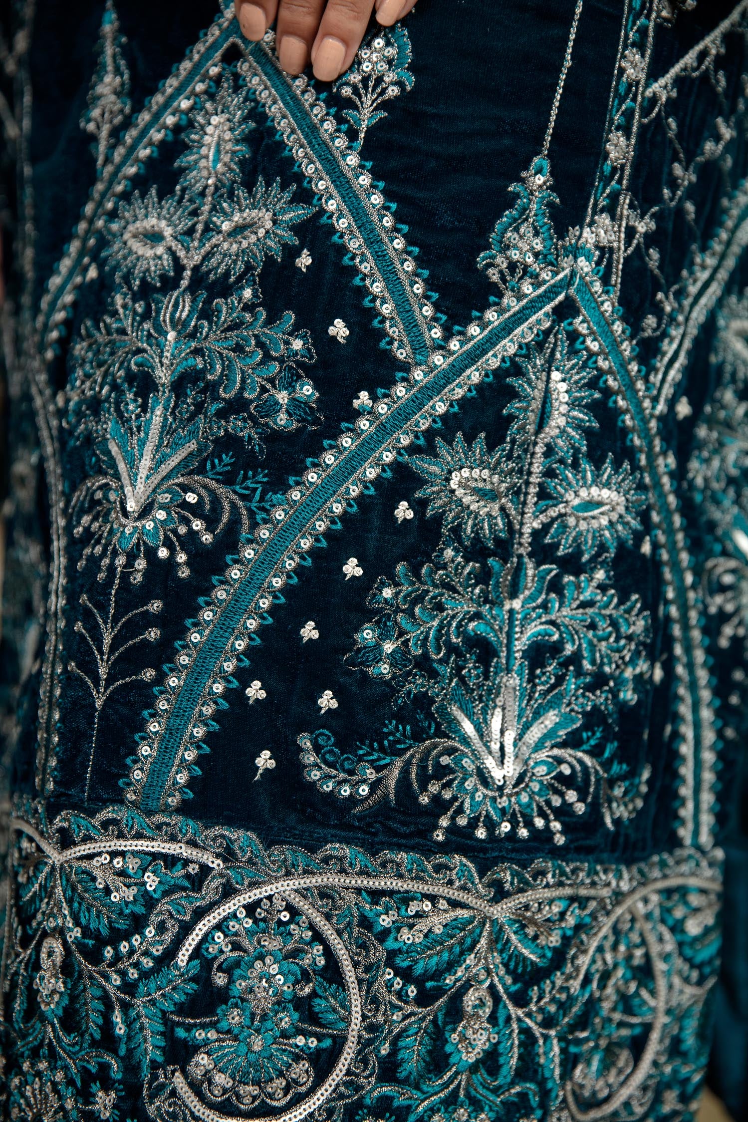 Piled - Stitched Embroidered Velvet 2PC - Image 6