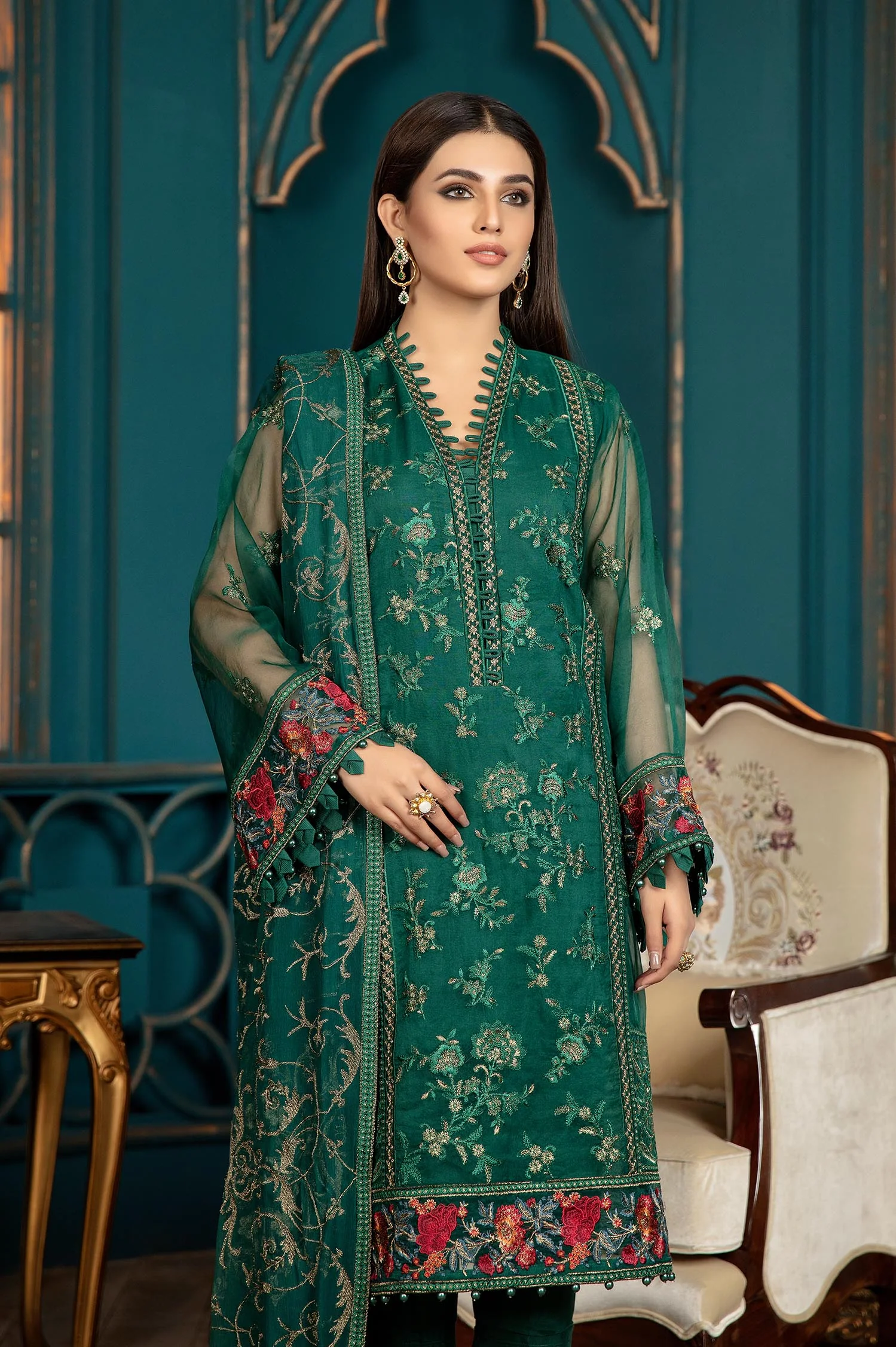 Pine Sage - Luxury Pret 4PC - Image 3