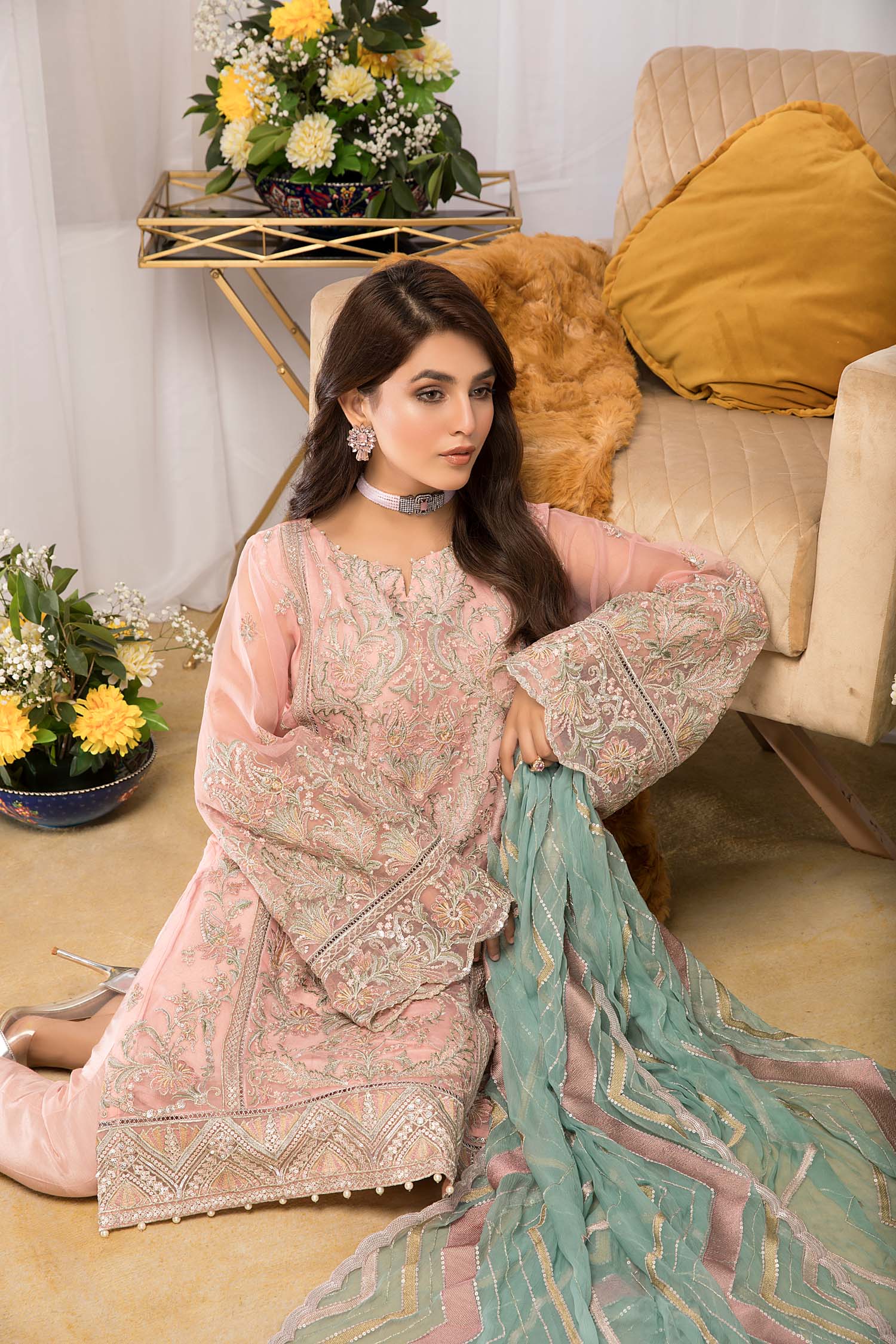 Pink Sapphire - Luxury Pret 4PC - Image 5