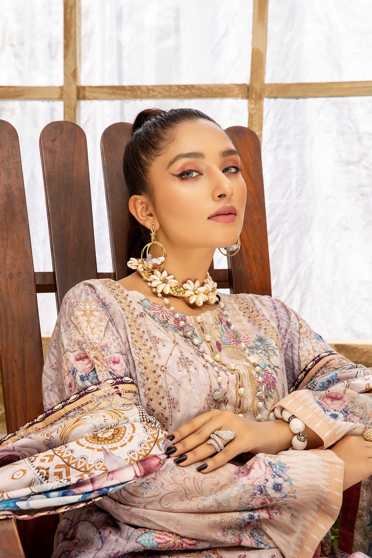 Pinkish Firm - Digital Printed And Embroidered Lawn 3PC - Image 6