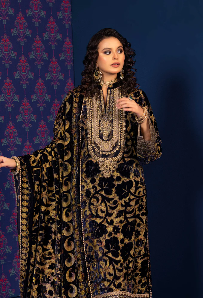 Plachi Embroidered Unstitched 5401 - Image 4