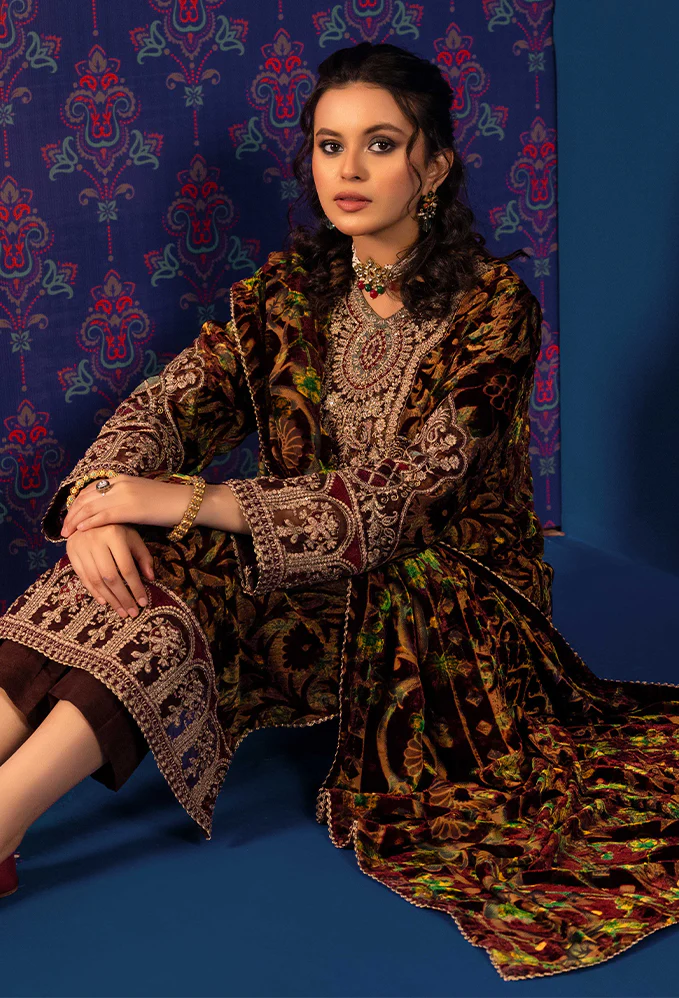 Plachi Embroidered Unstitched 5406 - Image 4