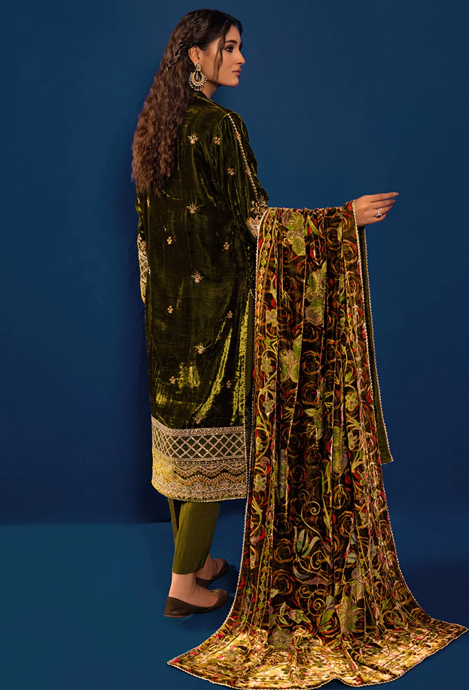 Plachi Embroidered Unstitched 5409 - Image 2