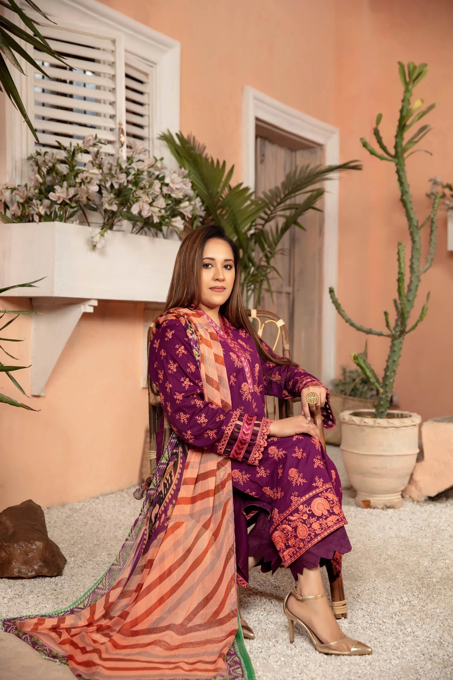 Pompadour - Embroidered Lawn Stitched 3PC - Image 6