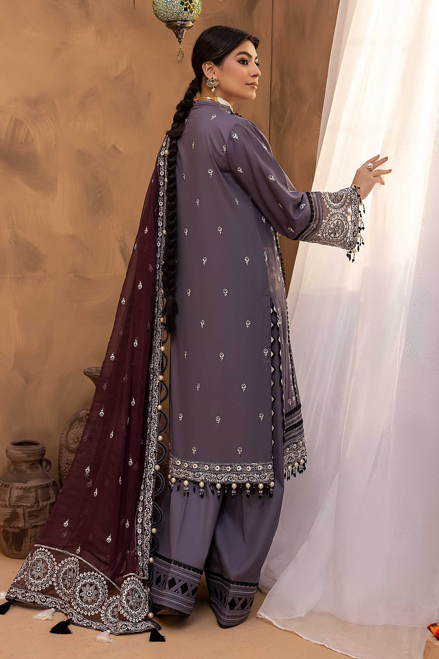 Purple Taupe - Exclusive Unstitch Lawn - Image 2