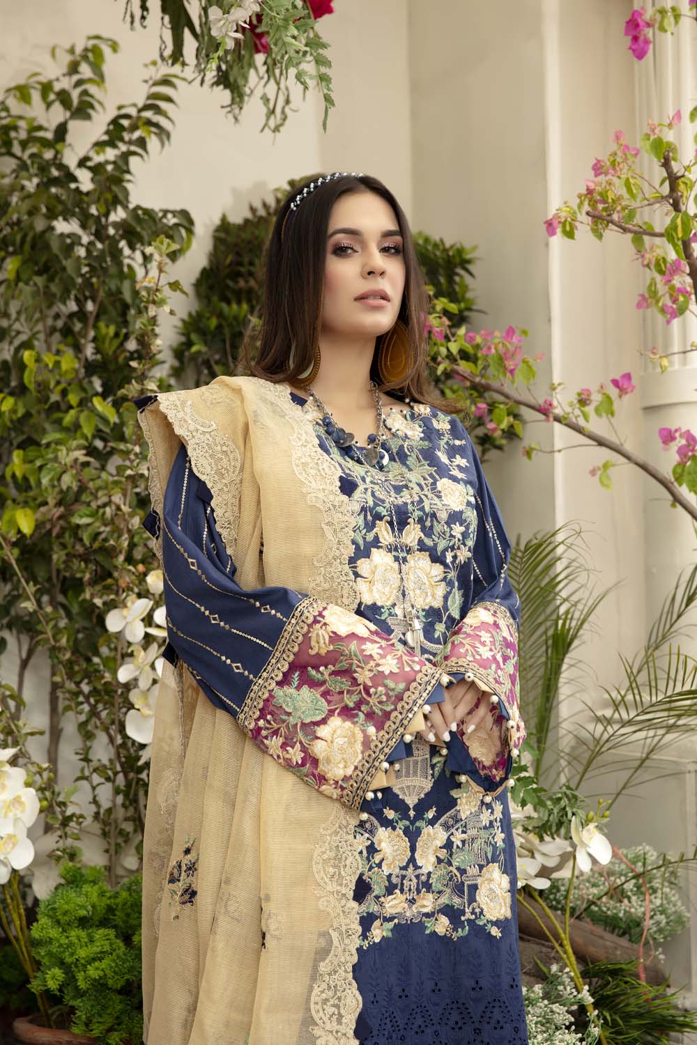 Purpureus - Schiffli Embroidered Lawn (3PC) - Image 3
