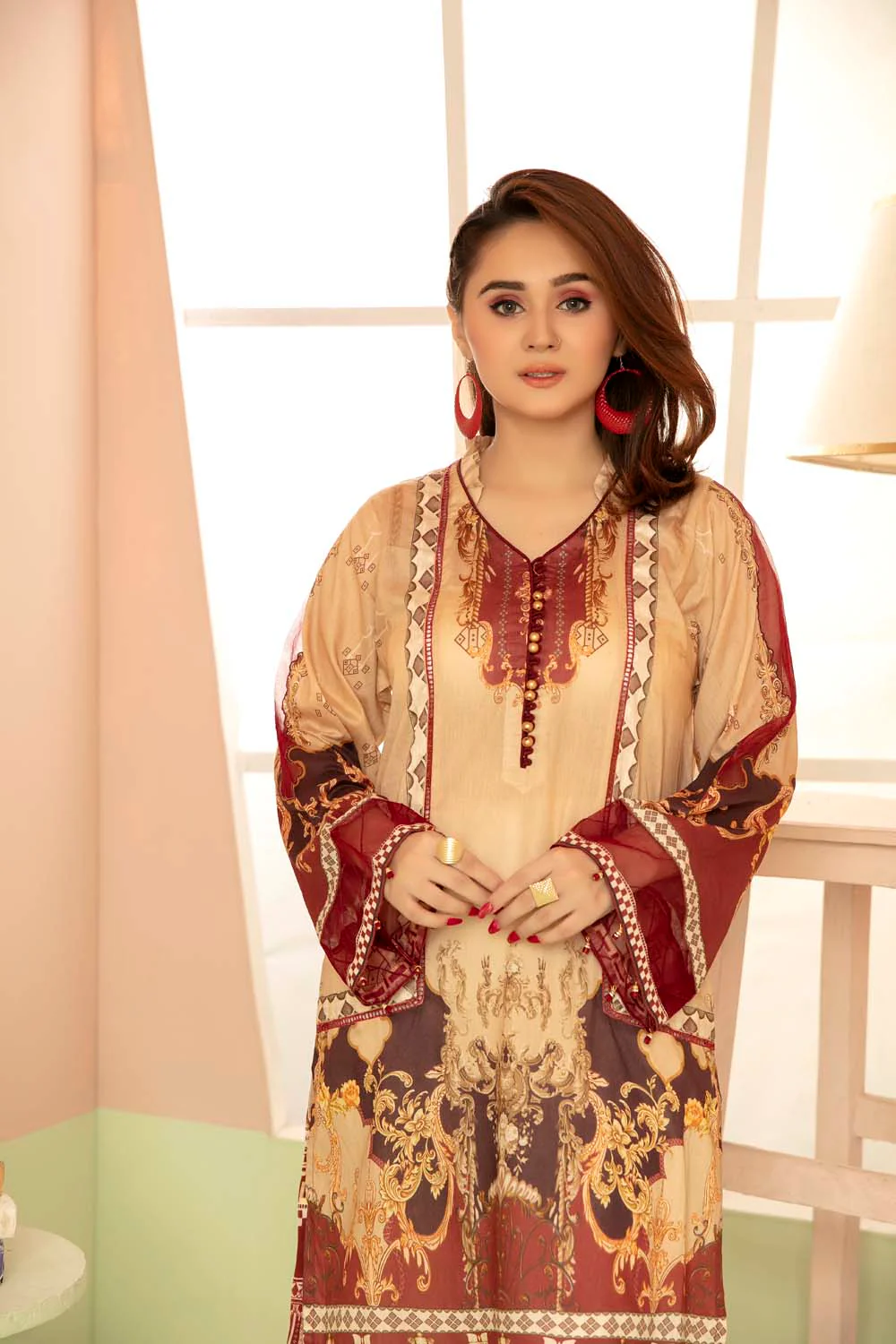 Rearish - Printed Stitch Kurti - Image 3