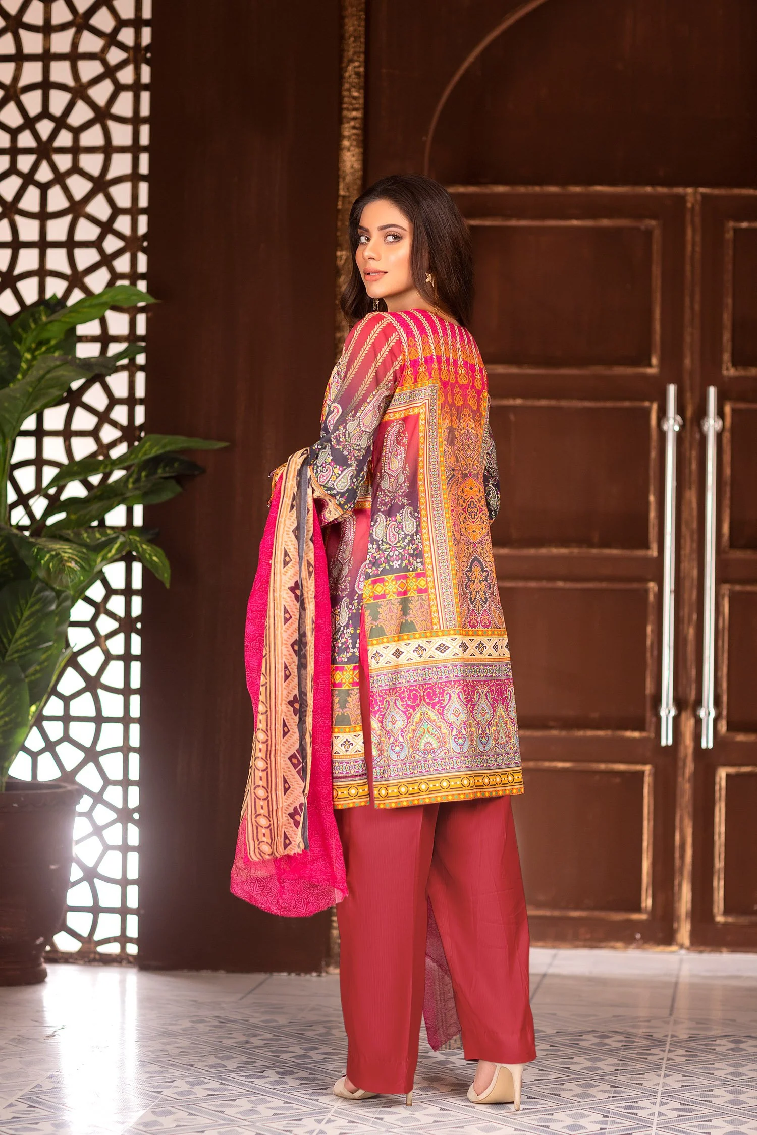 Rectory - Digital Printed & Embroidered Lawn Unstitch - Image 2
