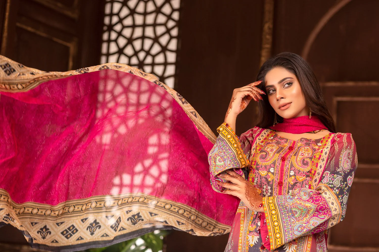 Rectory - Digital Printed & Embroidered Lawn Unstitch - Image 3