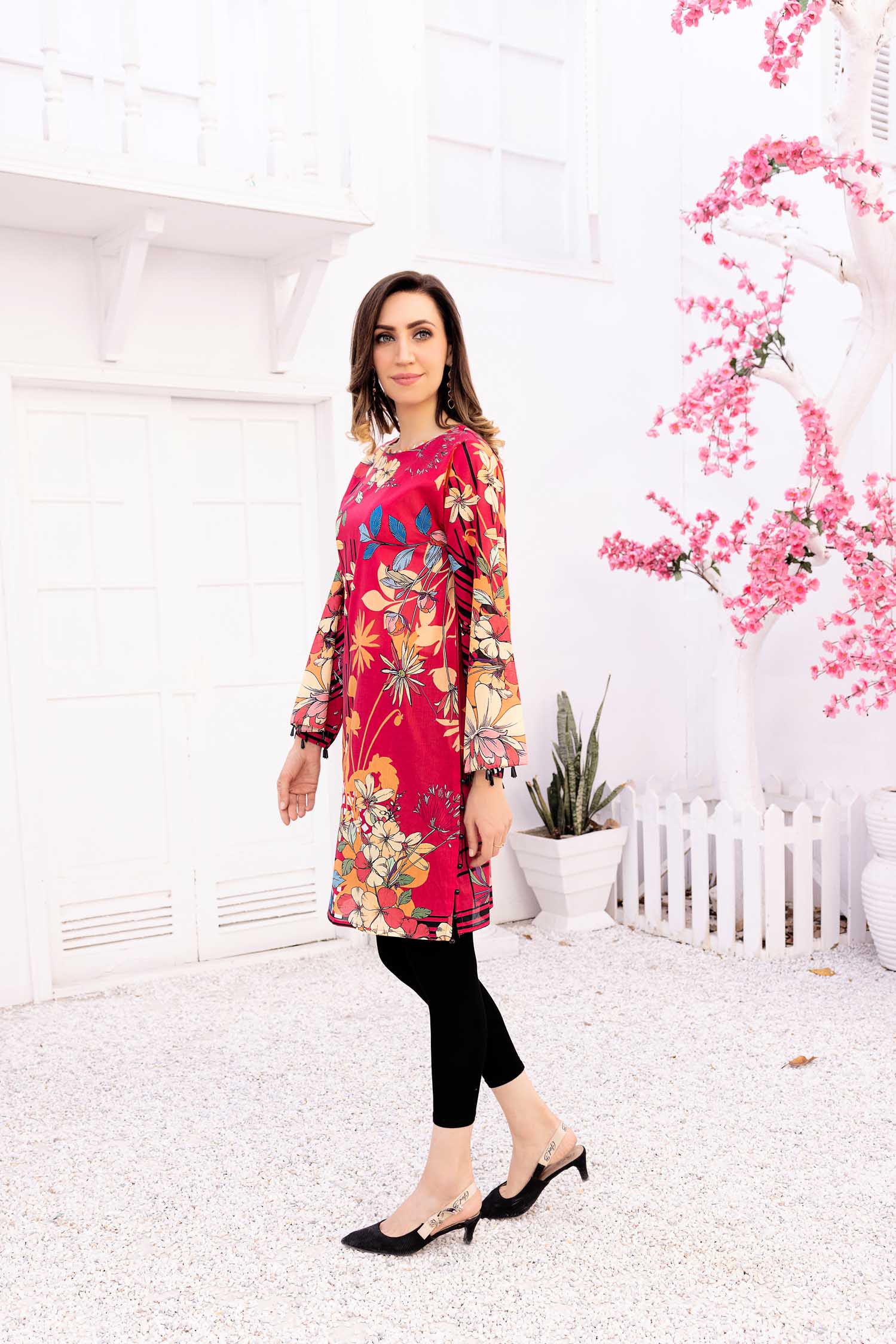 Relin - Digital Printed Stitched Lawn Kurti - Image 2