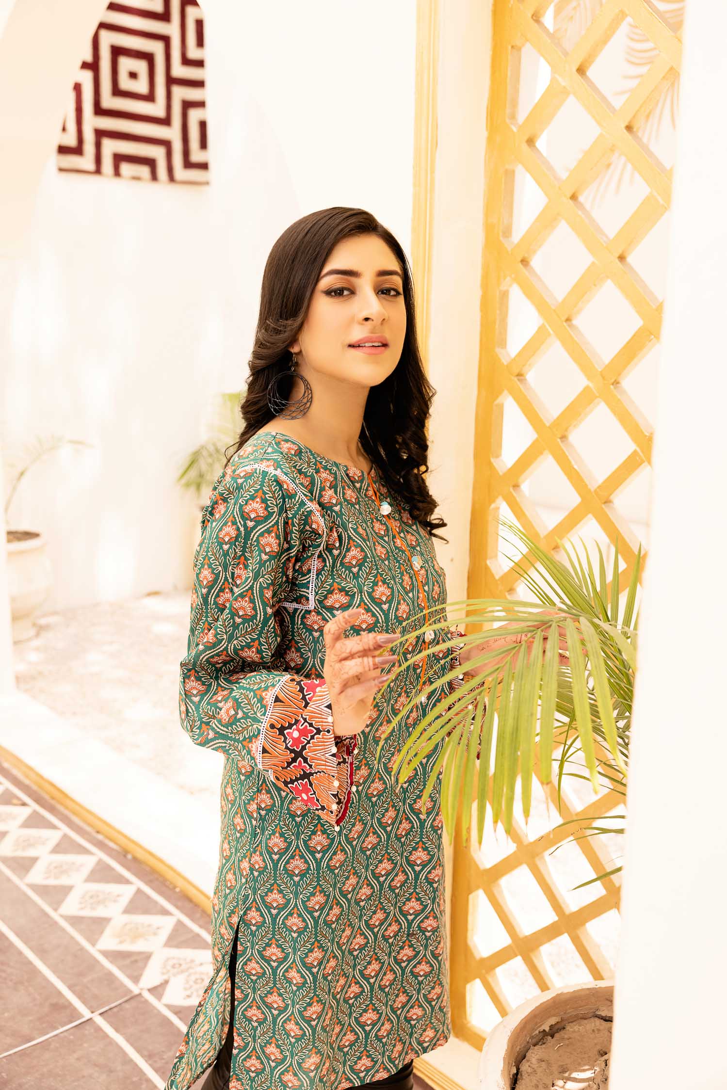 Riddle - Digital Printed Stitched Lawn Kurti - Image 3