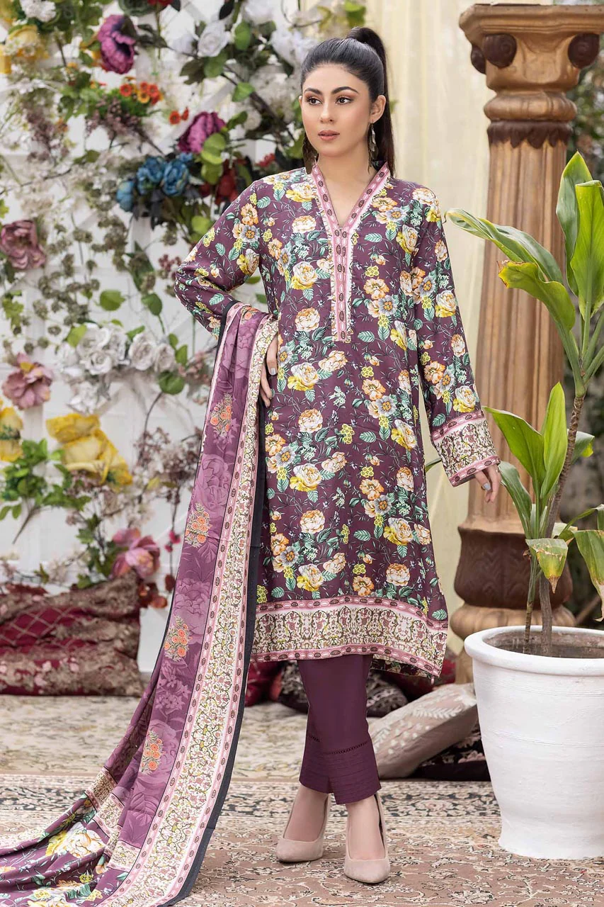 Rislin - Stitched Digital Printed Linen 3PC