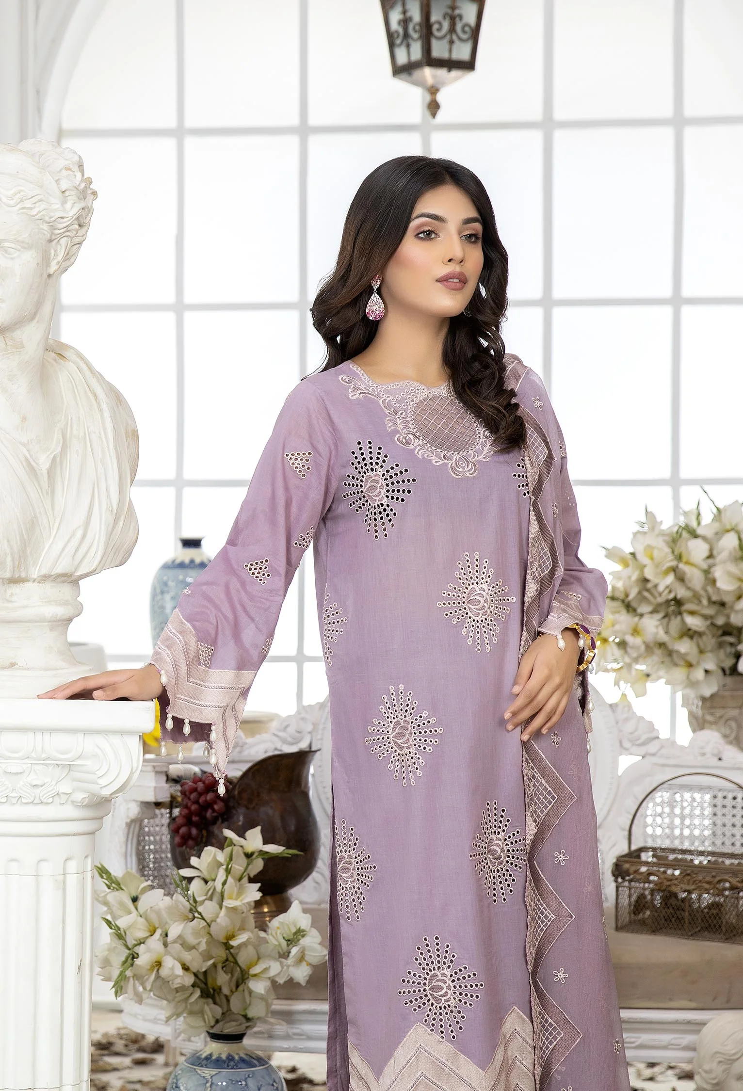 Rose Quartz - Embroidered Unstitched Lawn - Image 3