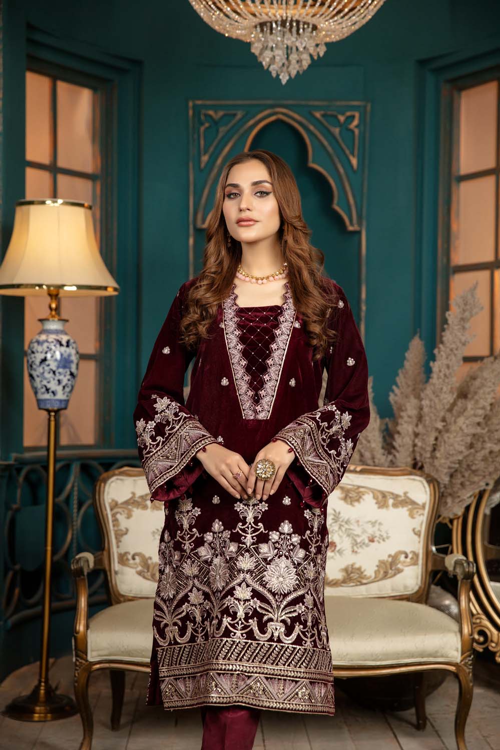 Rubicon - Stitched Embroidered Velvet 2PC - Image 3