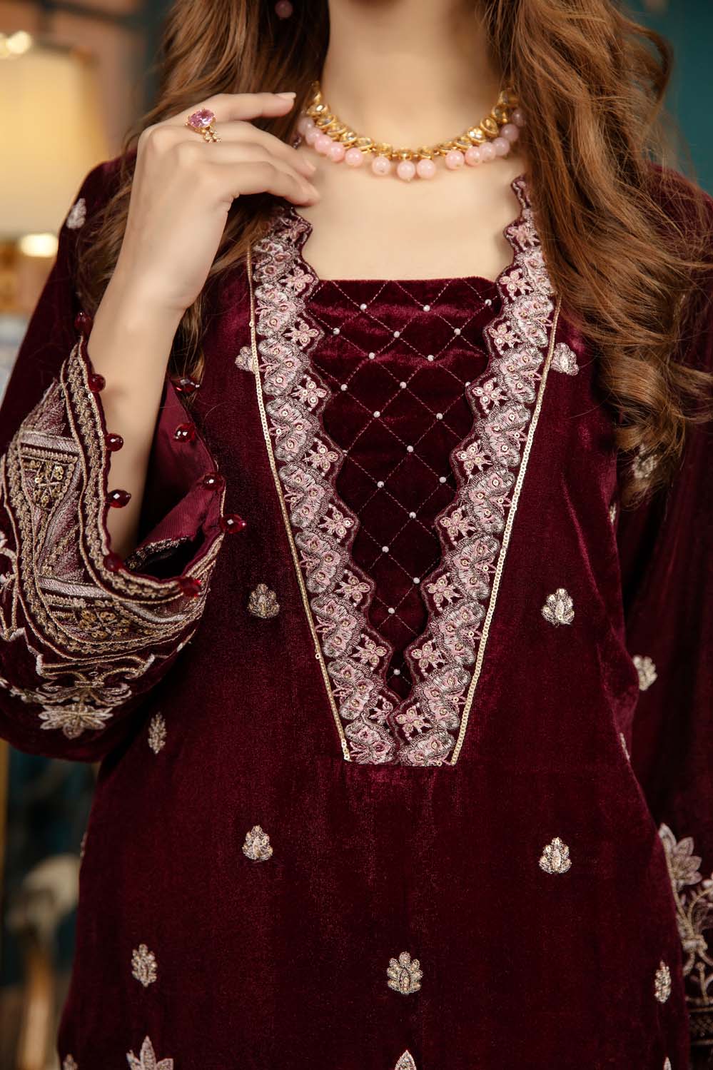 Rubicon - Stitched Embroidered Velvet 2PC - Image 4
