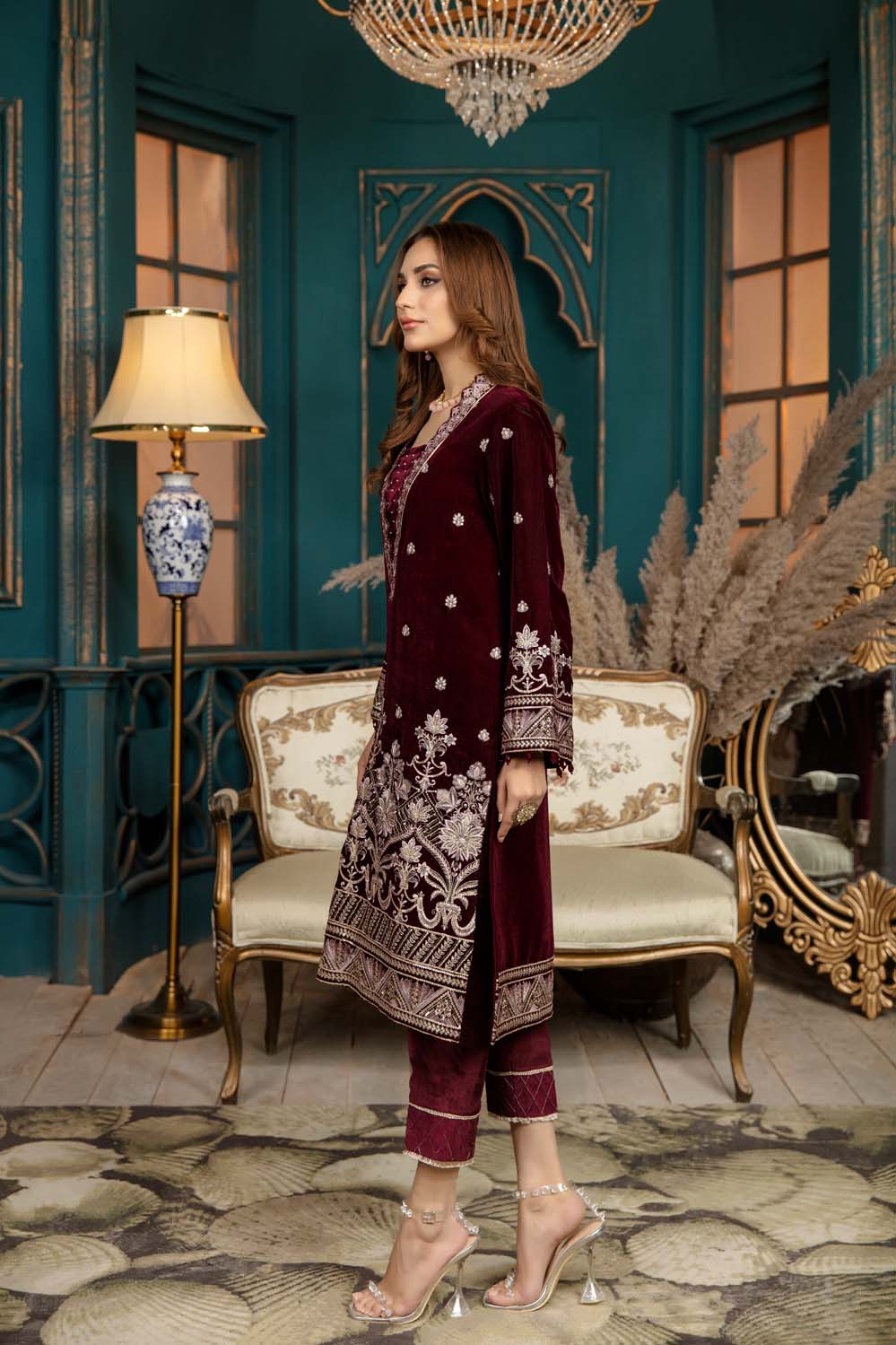Rubicon - Stitched Embroidered Velvet 2PC - Image 7