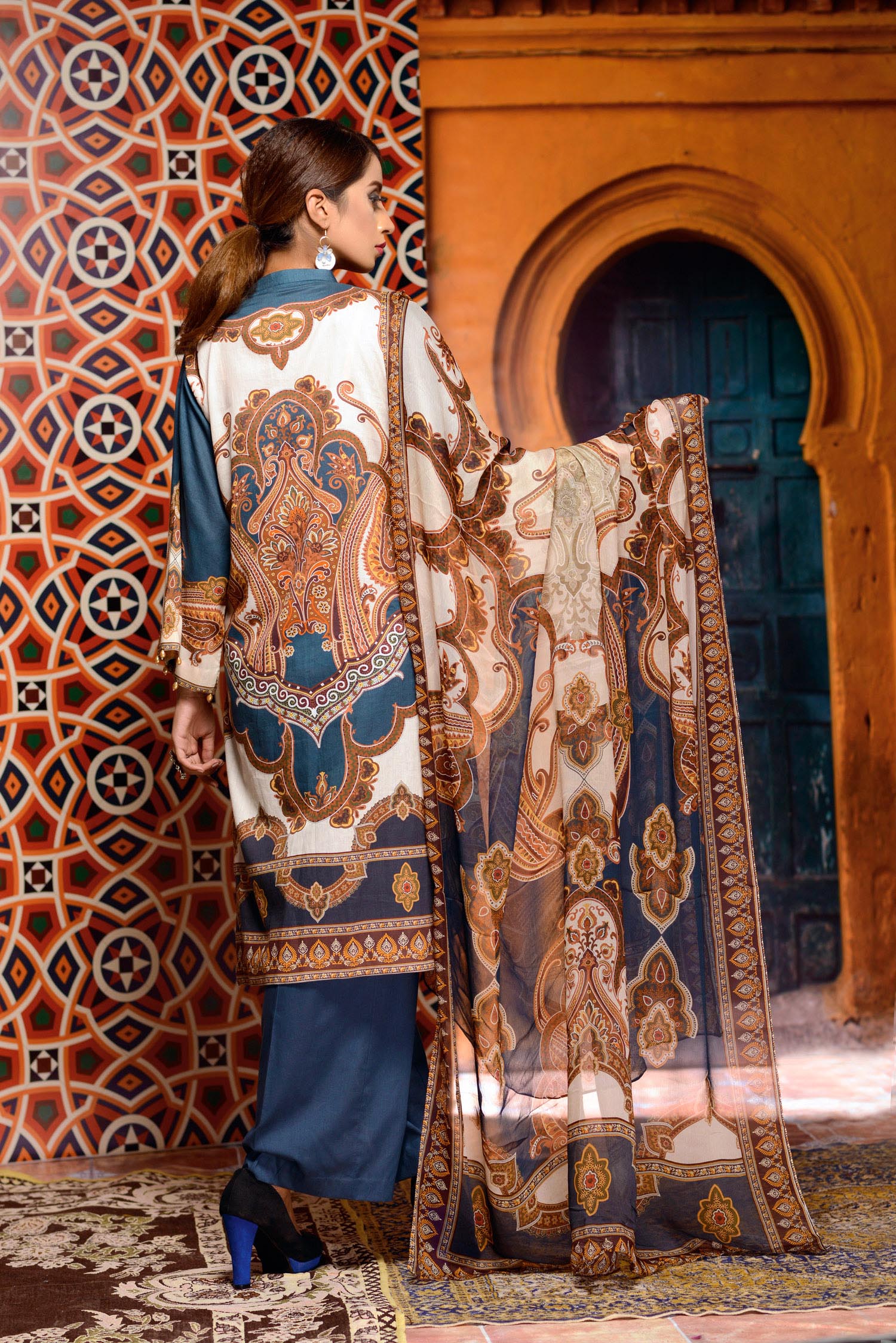 Ryuu - Digital Printed and Embroidered Lawn 3PC - Image 2