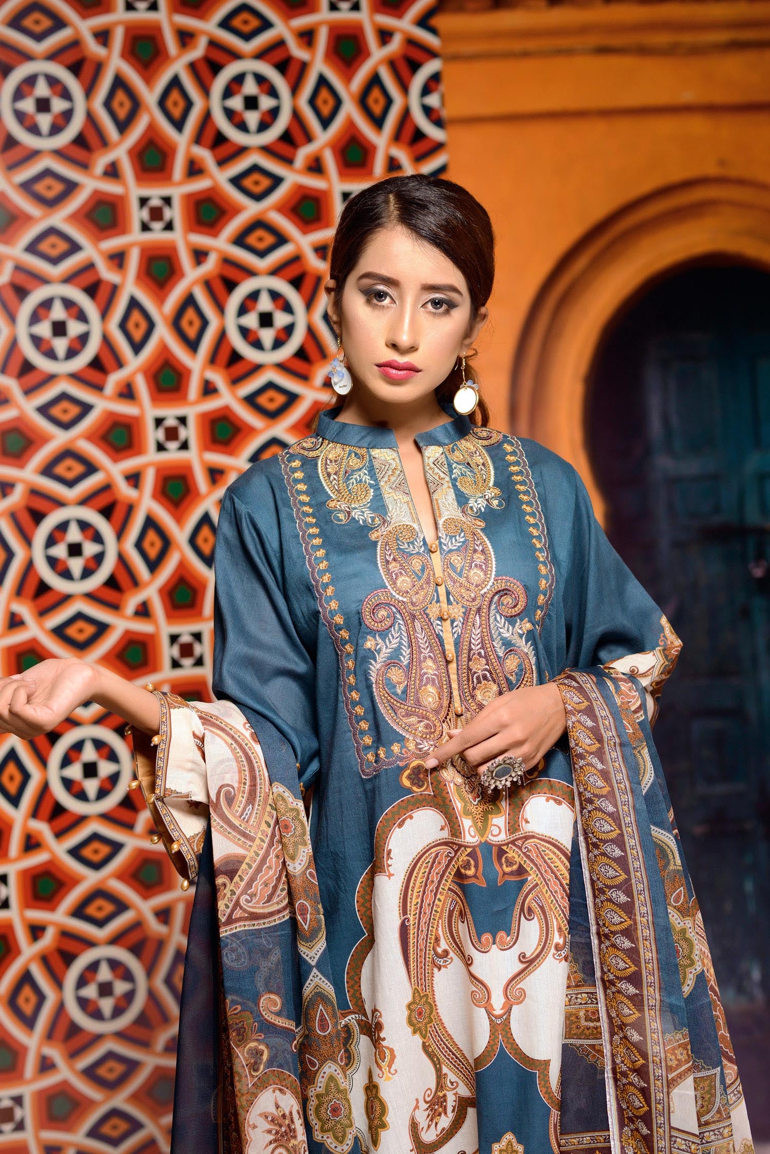 Ryuu - Digital Printed and Embroidered Lawn 3PC - Image 3