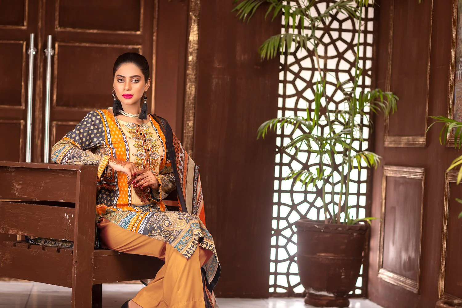 Sangria  - Digital Printed & Embroidered Lawn Unstitch - Image 5