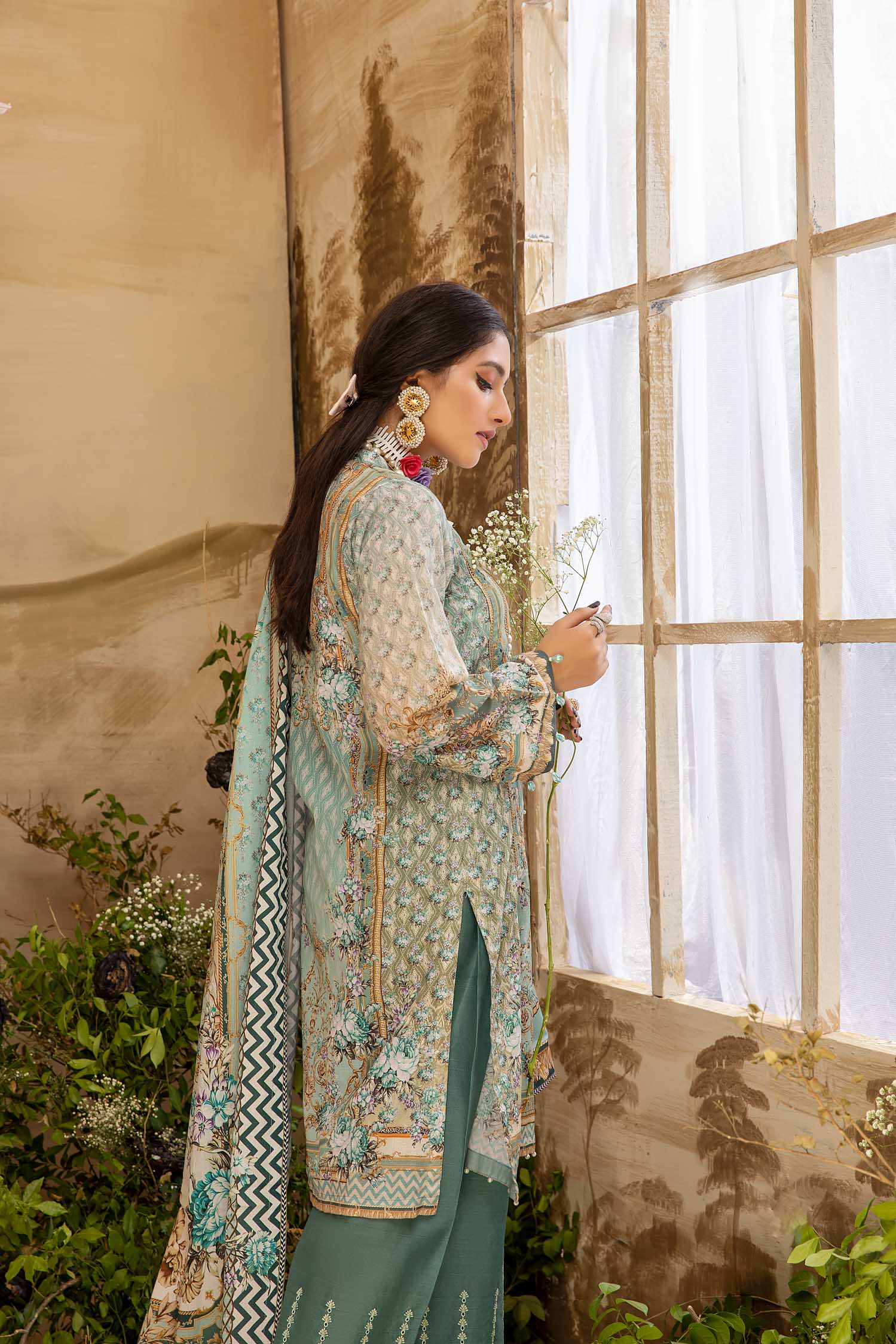 Sea Lavender - Digital Printed And Embroidered Lawn 3PC - Image 3