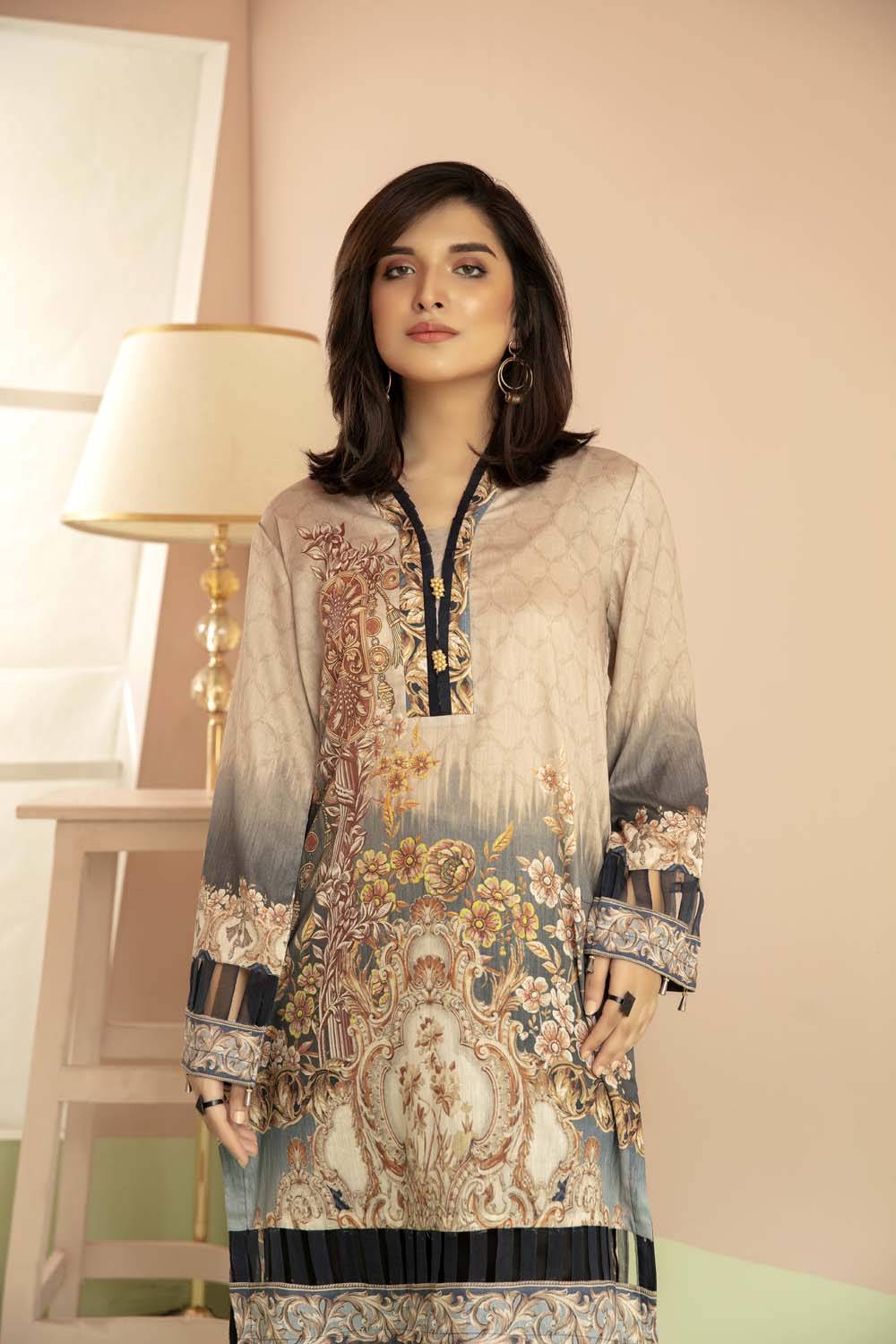 Sebis - Printed Stitch Kurti - Image 2