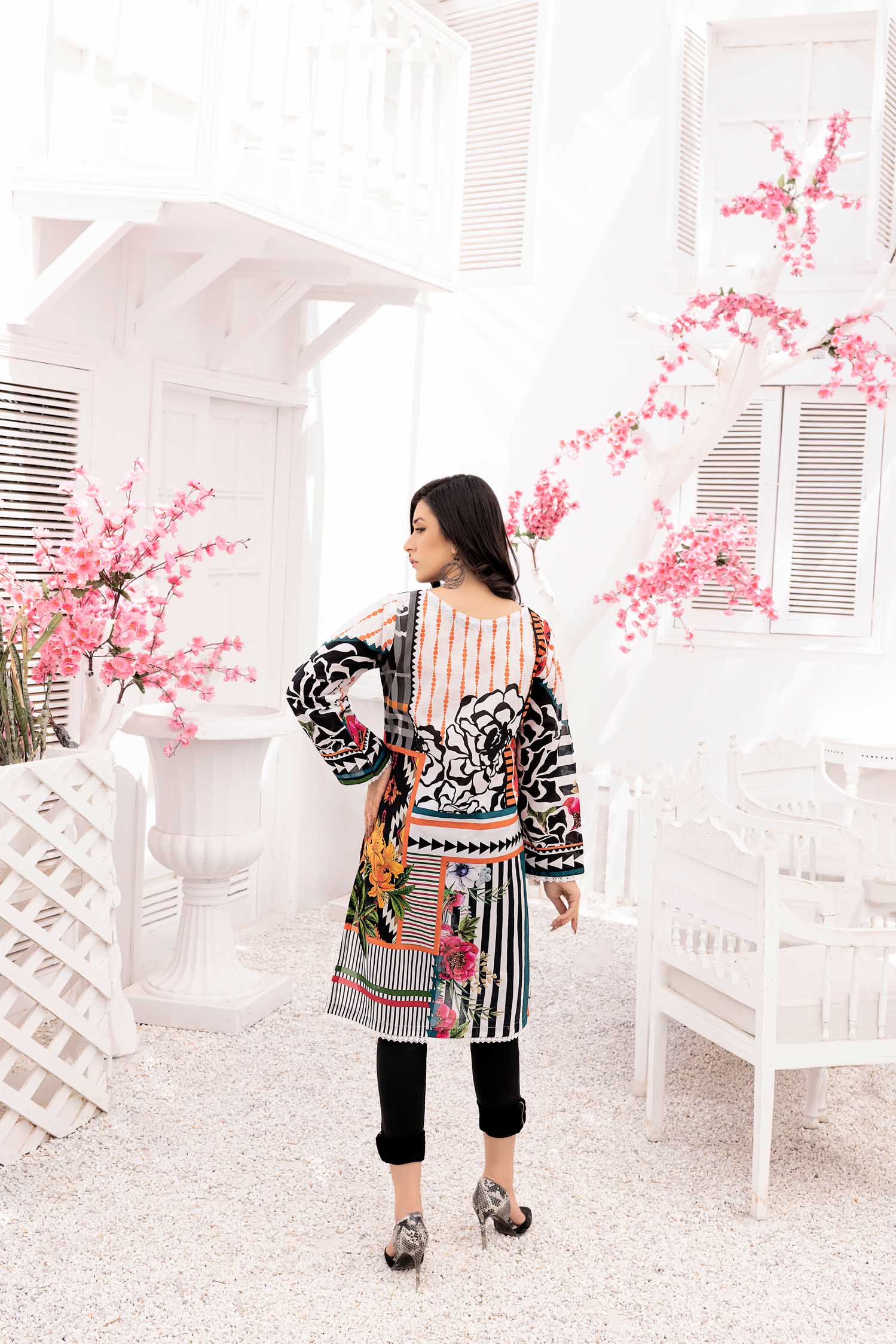 Sewry - Digital Printed Stitched Lawn Kurti - Image 2