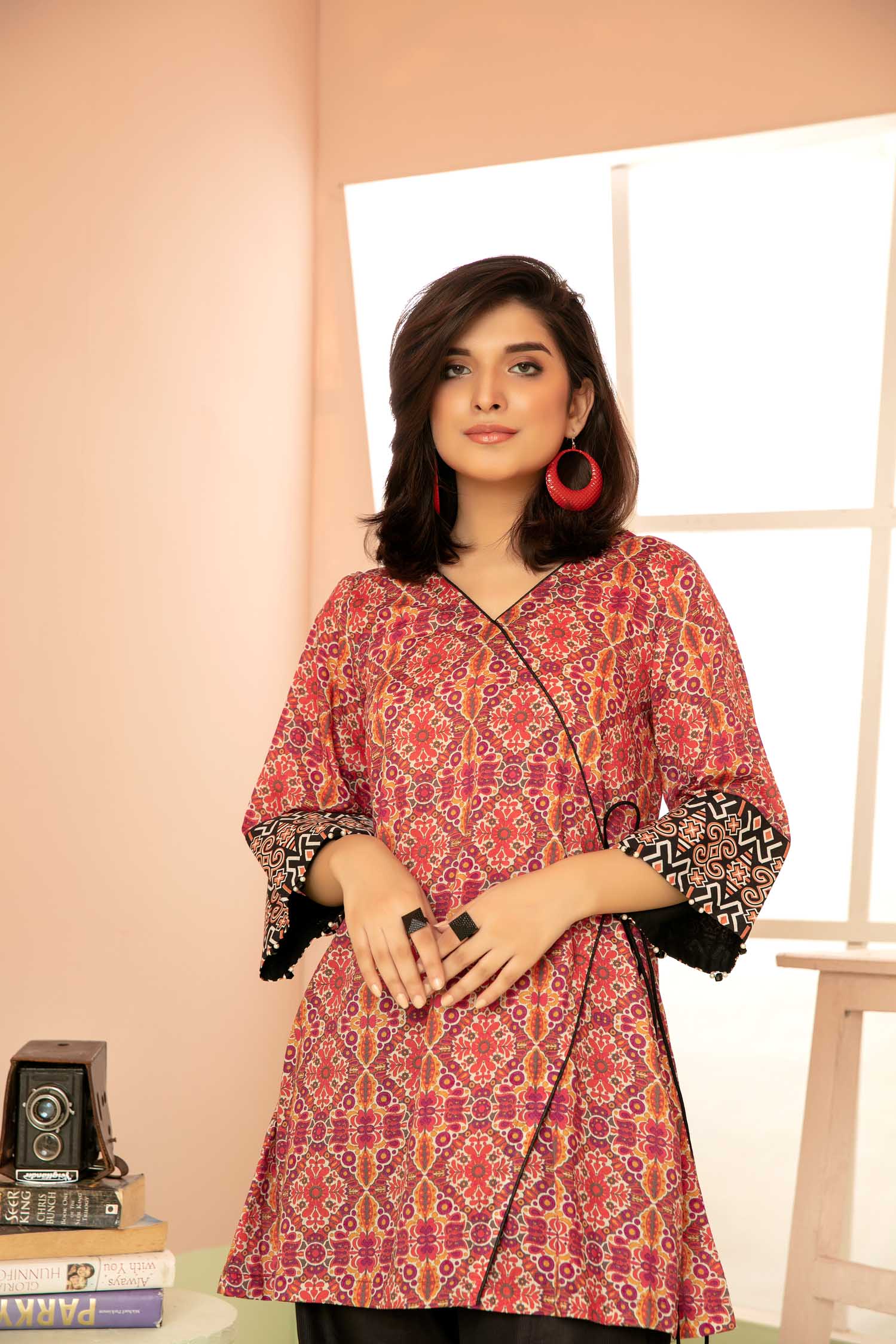 Shirin - Digital Printed Stitched Lawn Kurti - Image 2