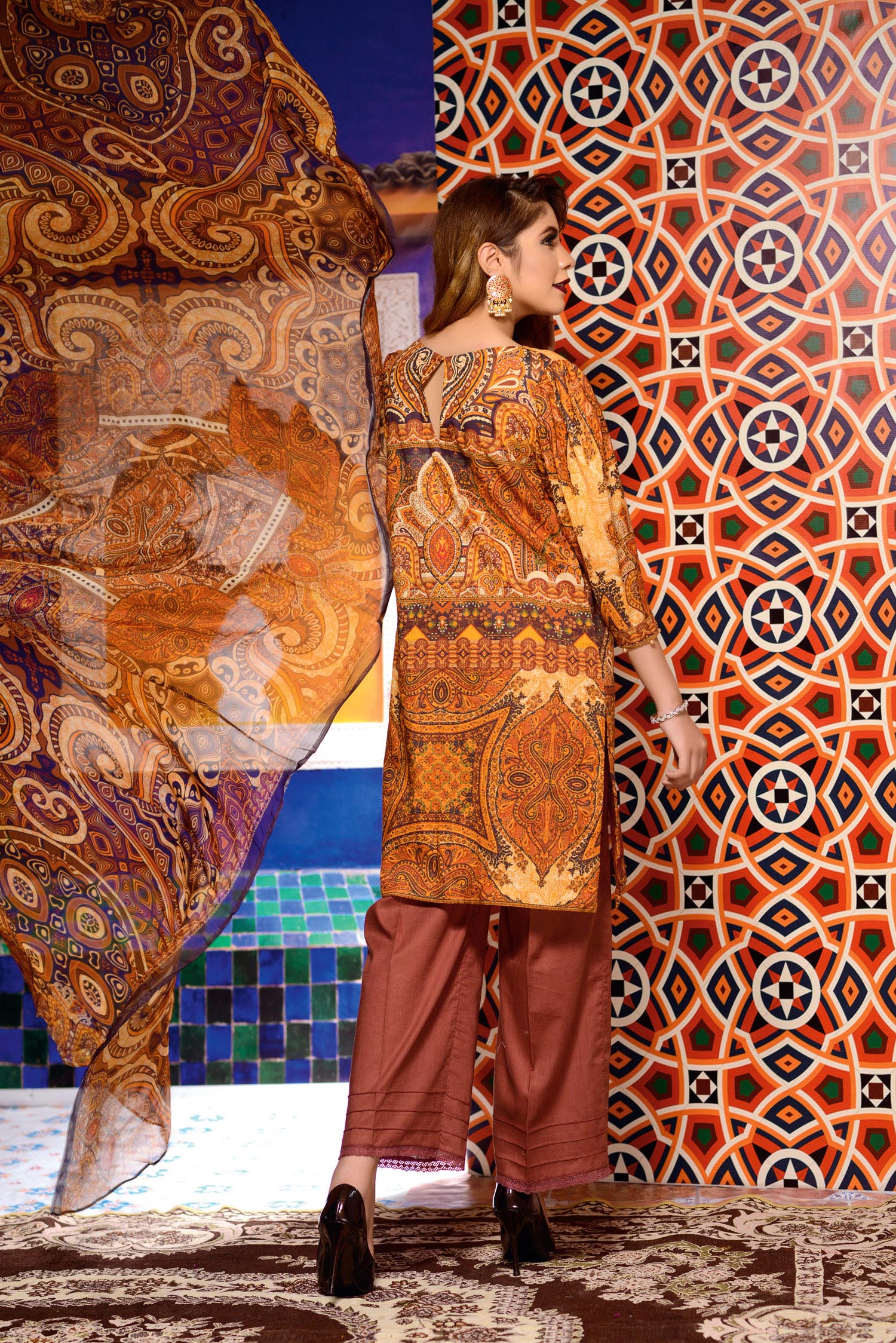 Silas - Digital Printed and Embroidered Lawn 3PC - Image 2