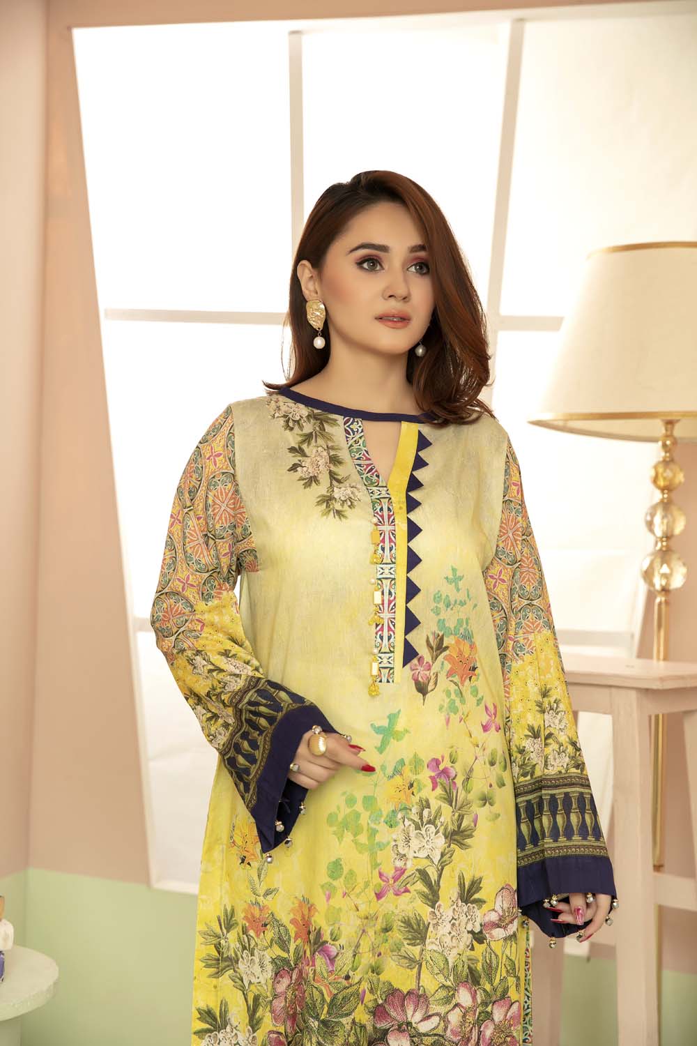 Silky Wist - Printed Stitch Kurti - Image 2