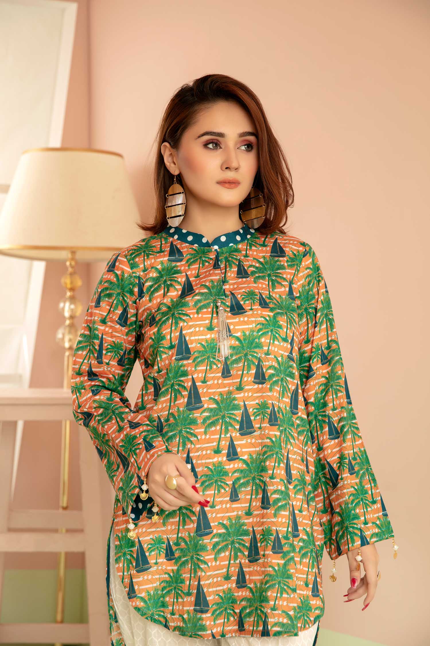 Silvid - Digital Printed Stitched Lawn Kurti - Image 3