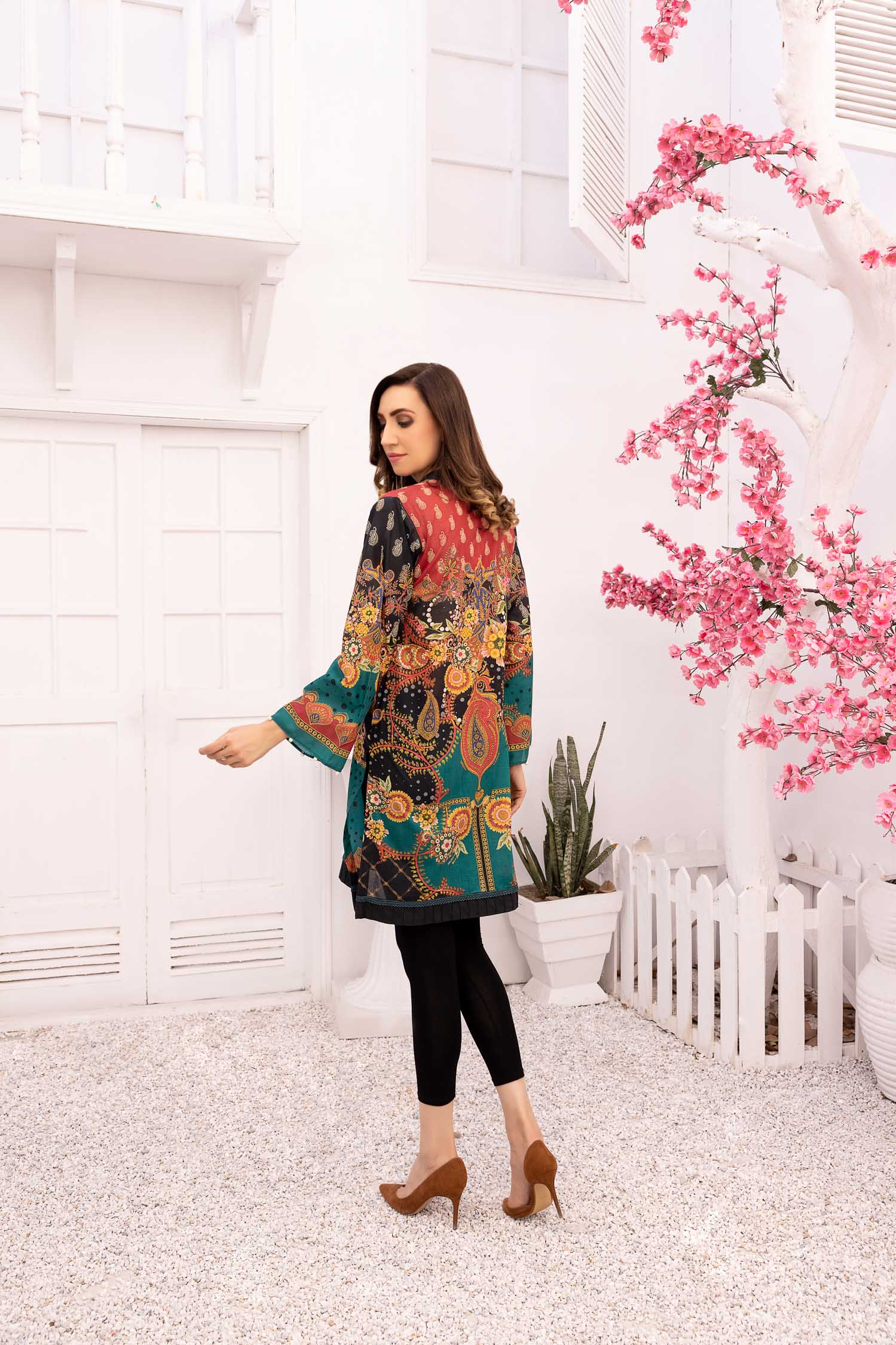 Sizzle - Digital Printed Stitched Lawn Kurti - Image 3