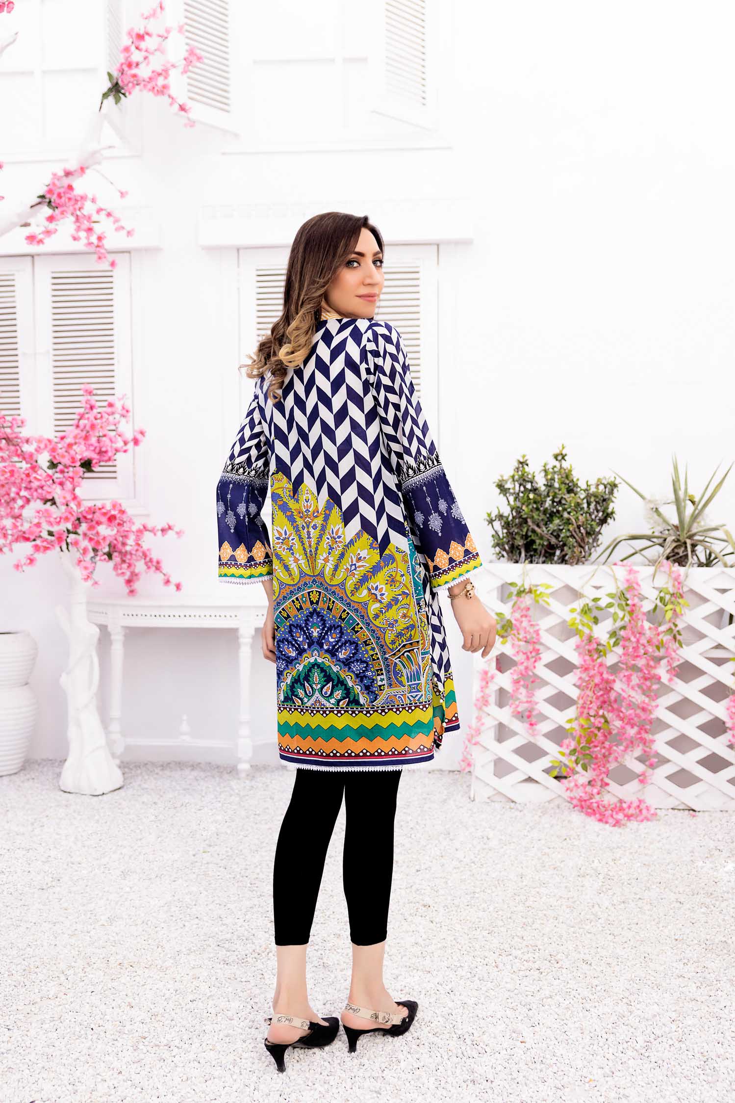 Sizzling - Digital Printed Stitched Lawn Kurti - Image 3