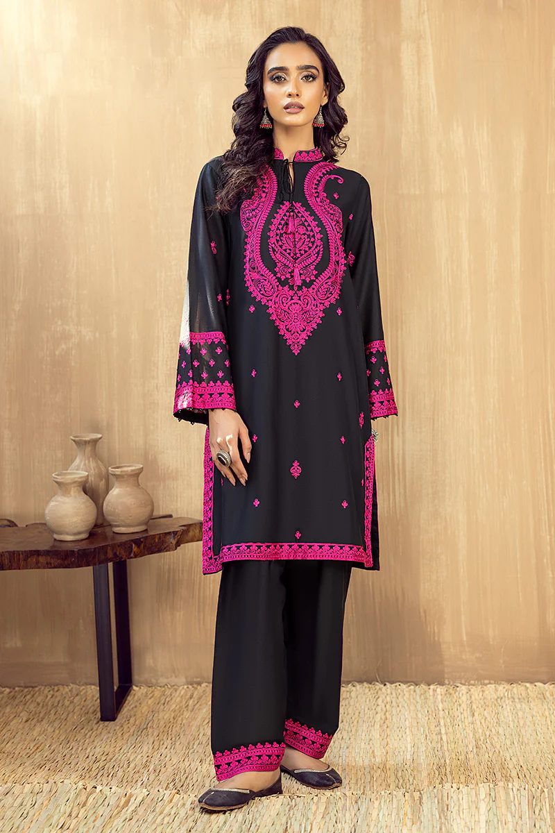 Soot - Stitched Embroidered Lawn 2PC