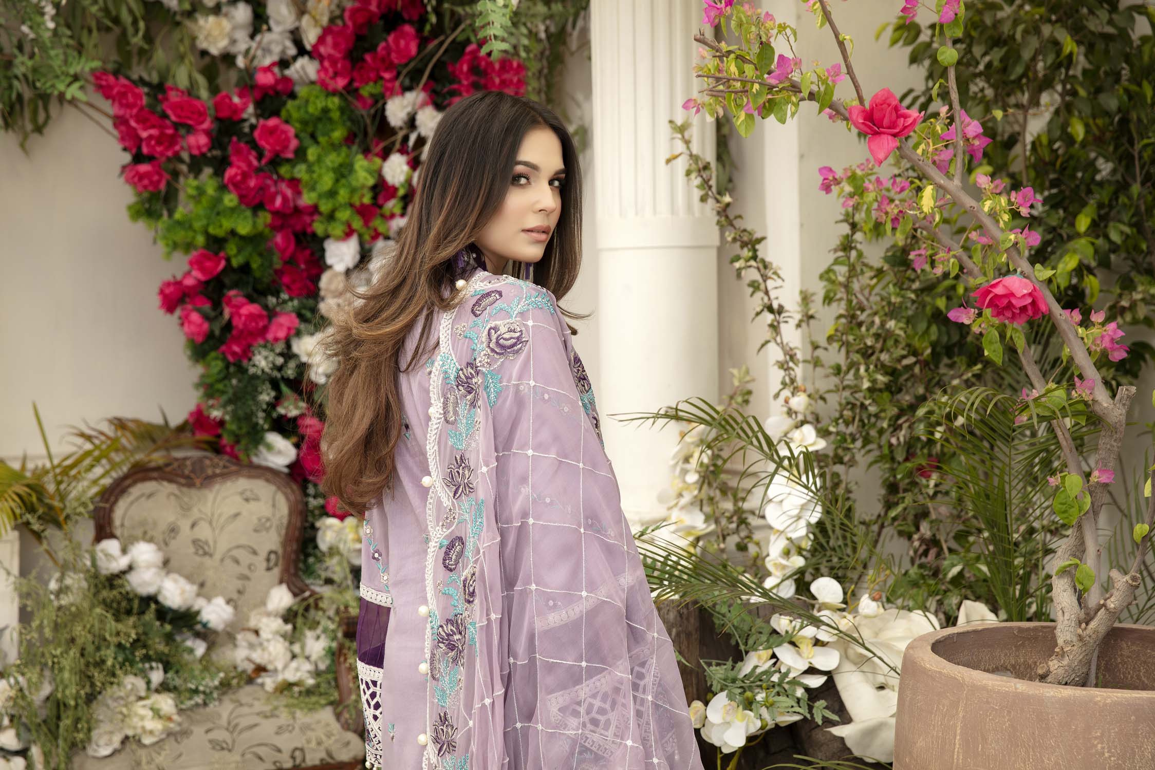 Spring Bliss - Schiffli Embroidered Lawn (3PC) - Image 3