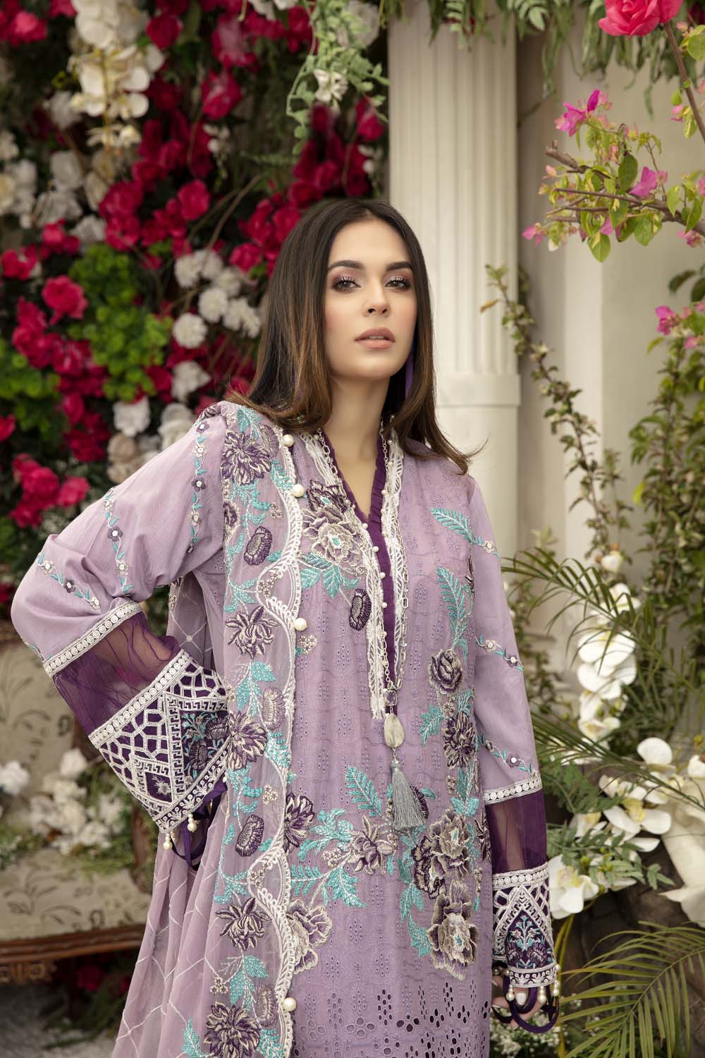 Spring Bliss - Schiffli Embroidered Lawn (3PC) - Image 5