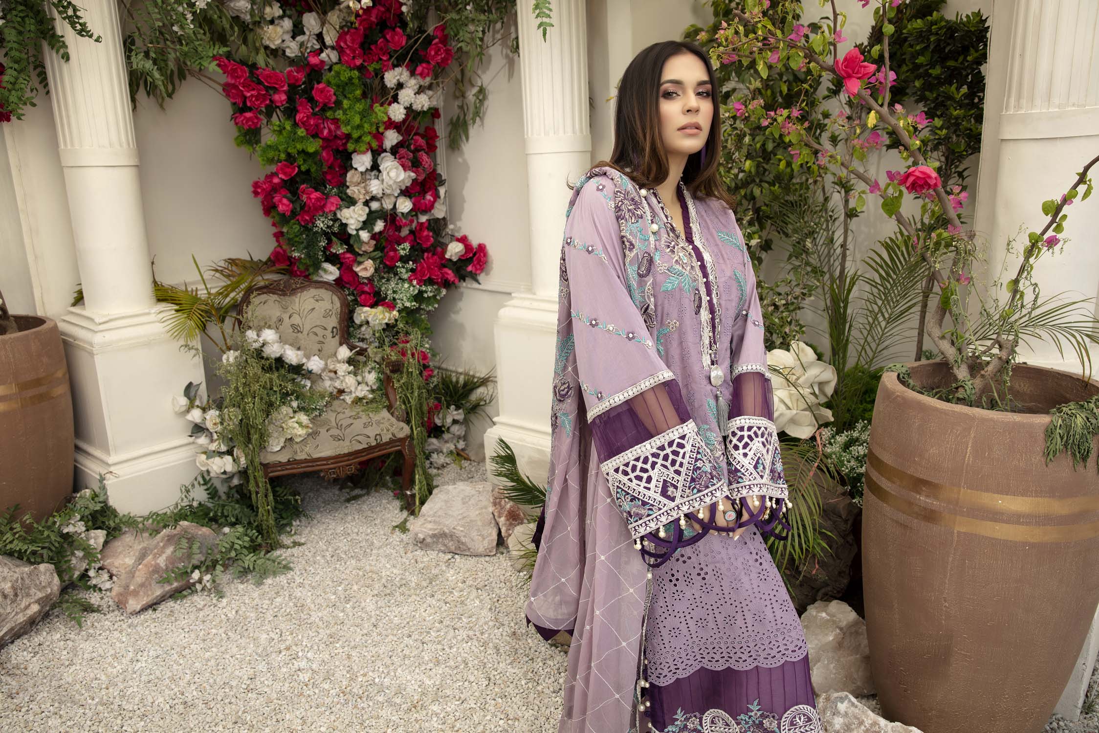 Spring Bliss - Schiffli Embroidered Lawn (3PC) - Image 6