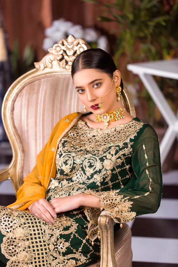 Spring Lime - Luxury Embroidered Chiffon - Image 4