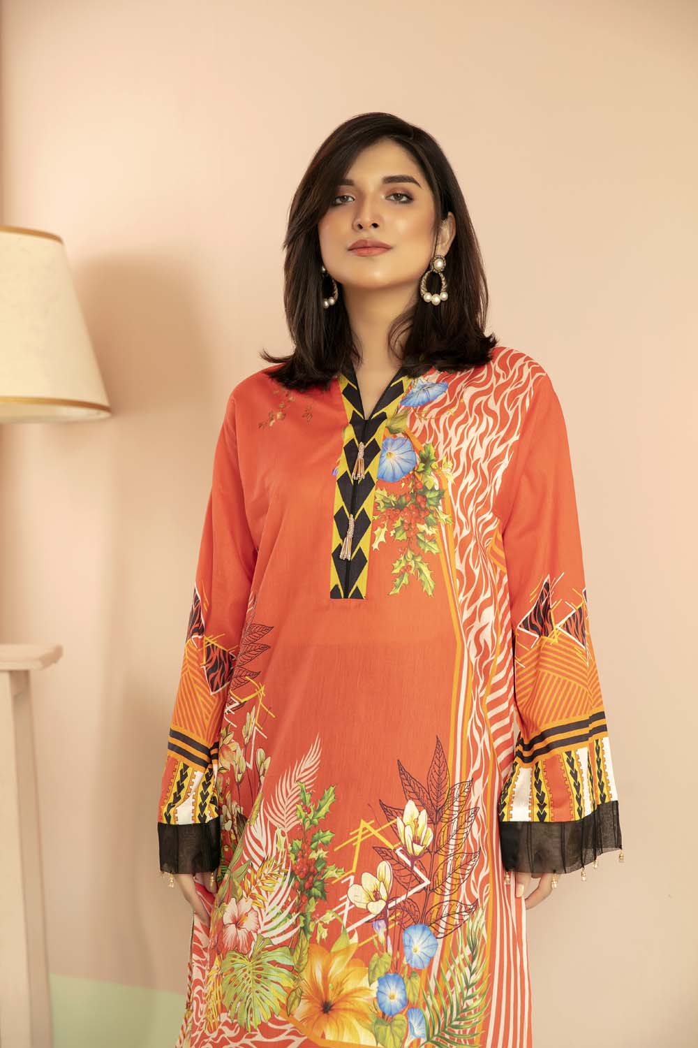 Sun Bliss - Printed Stitch Kurti - Image 2