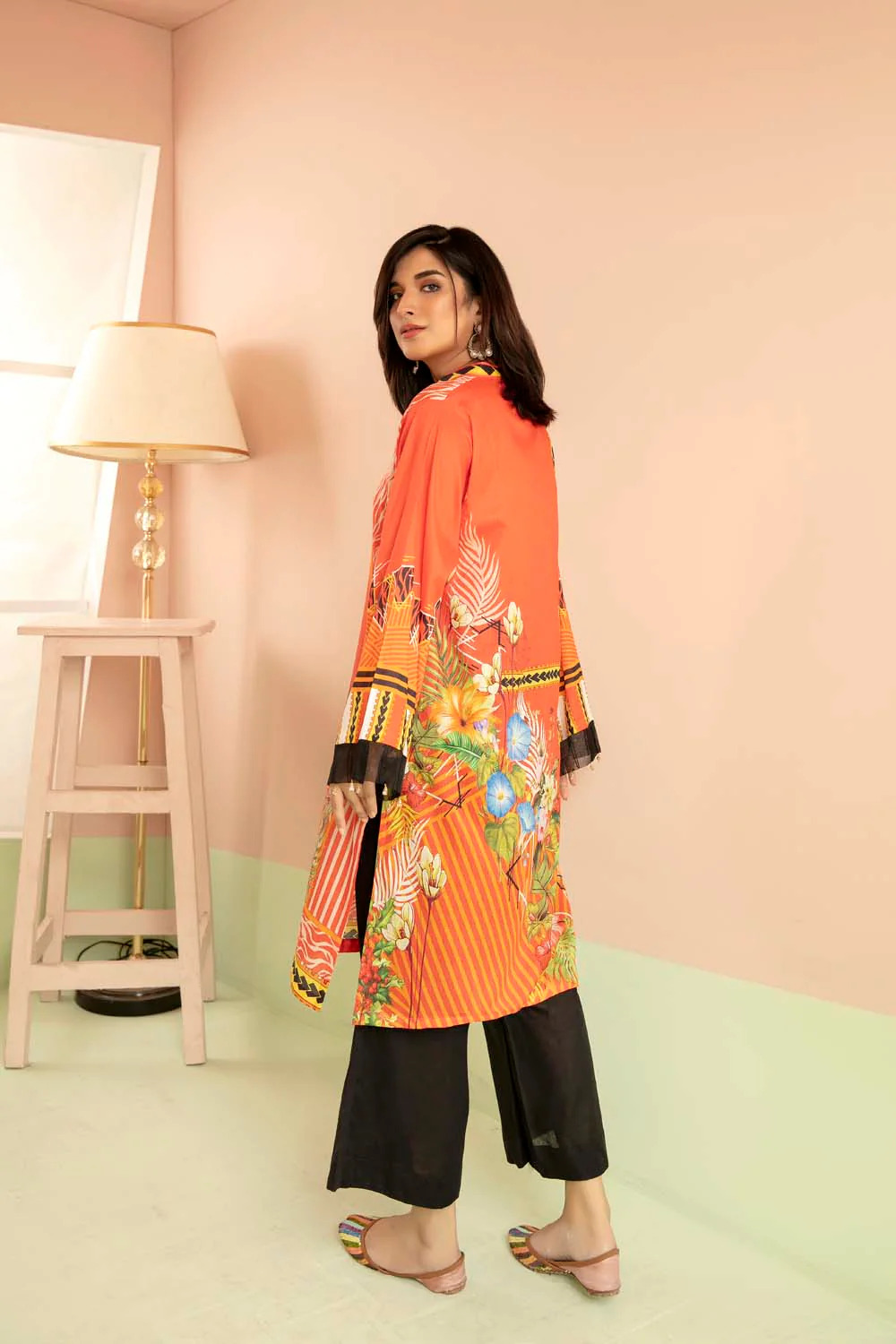 Sun Bliss - Printed Stitch Kurti - Image 3