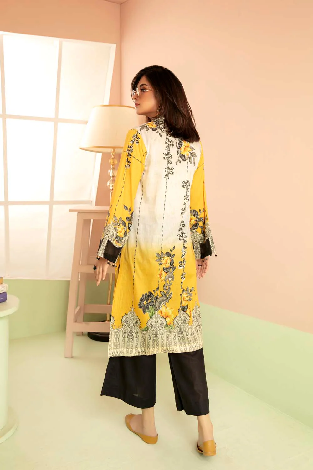 Sun Flower - Printed Stitch Kurti - Image 3