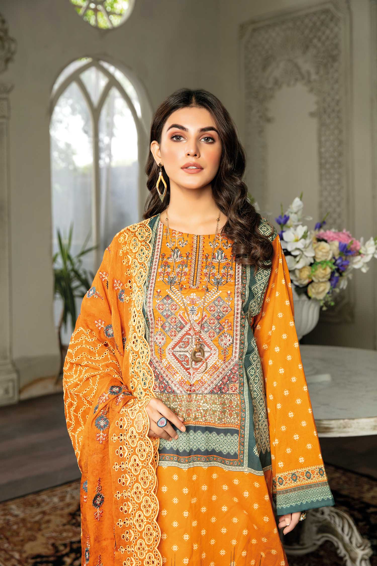 SunFlower - Digital Printed & Embroidered Lawn 3PC - Image 3