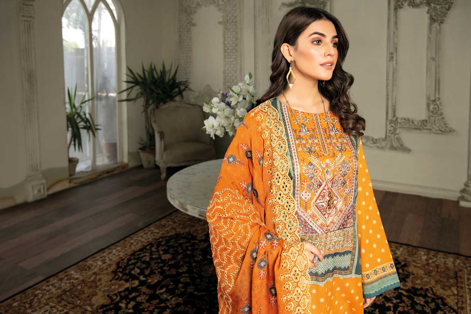SunFlower - Digital Printed & Embroidered Lawn 3PC - Image 4