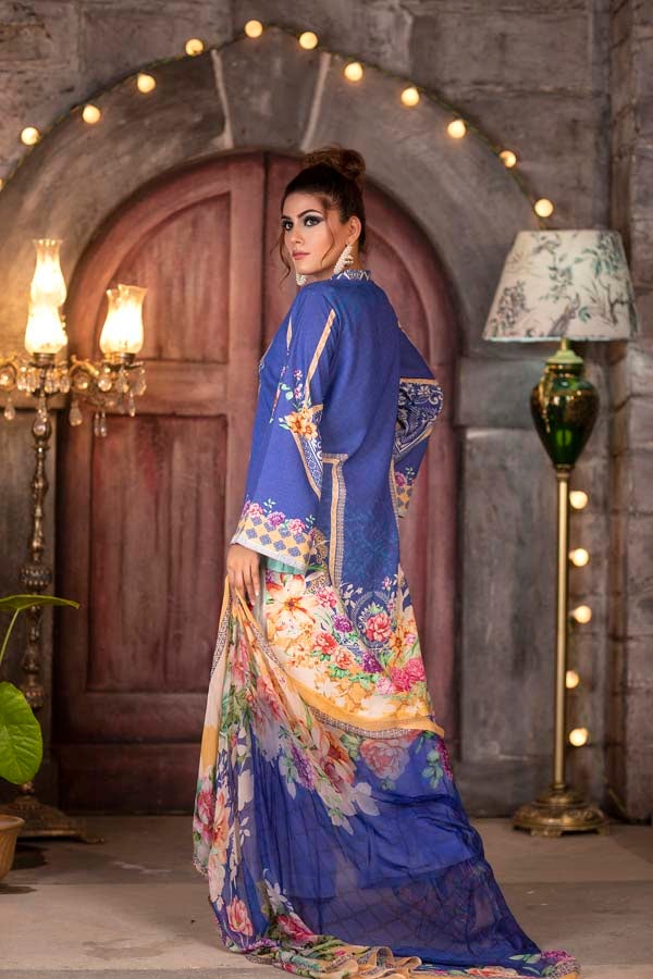 Caribbean - DIGITAL PRINTED & EMBROIDERED KARANDI 3PC - Image 2