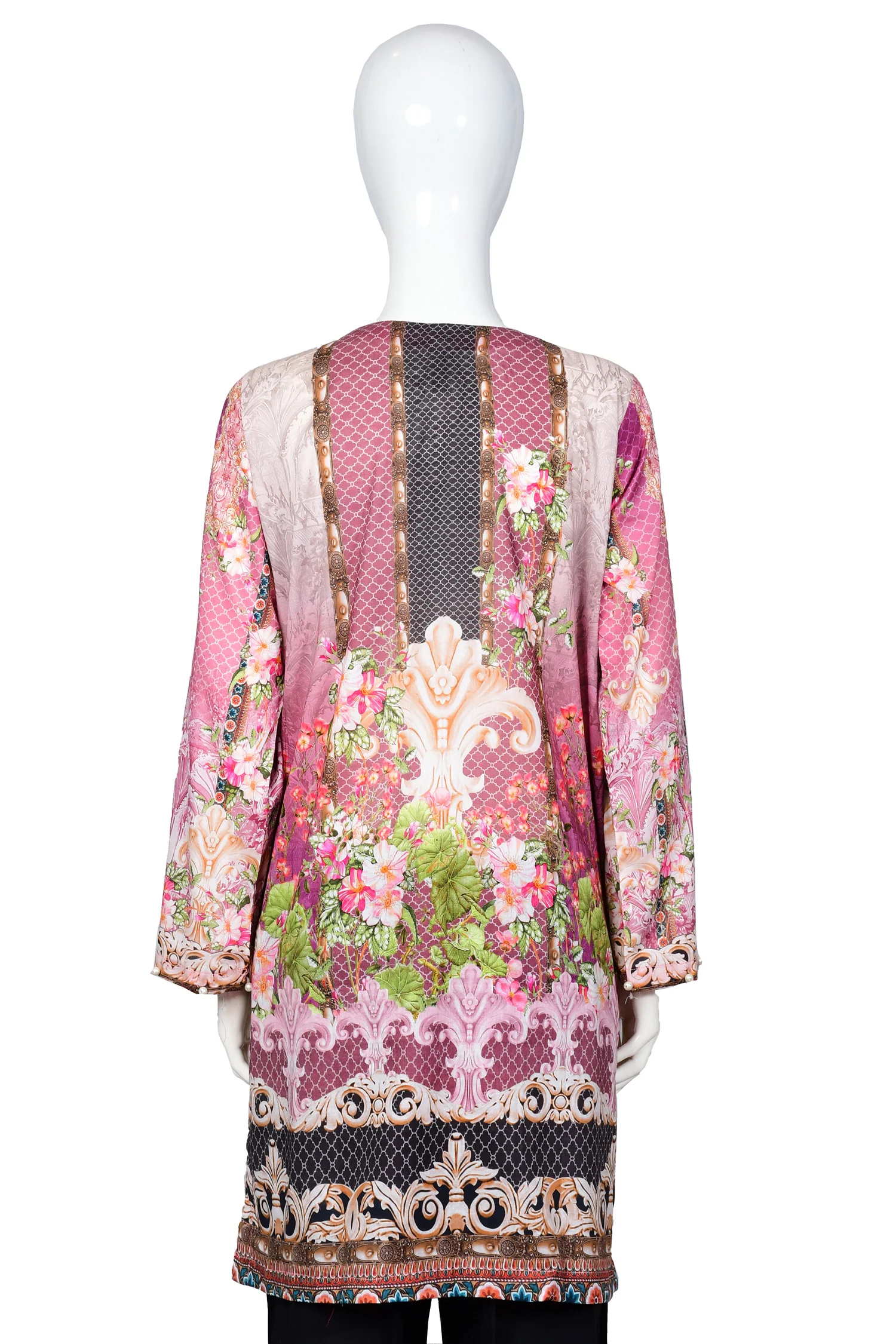 Sweet Glance - Digital Embroidered Stitched Lawn Kurti - Image 3