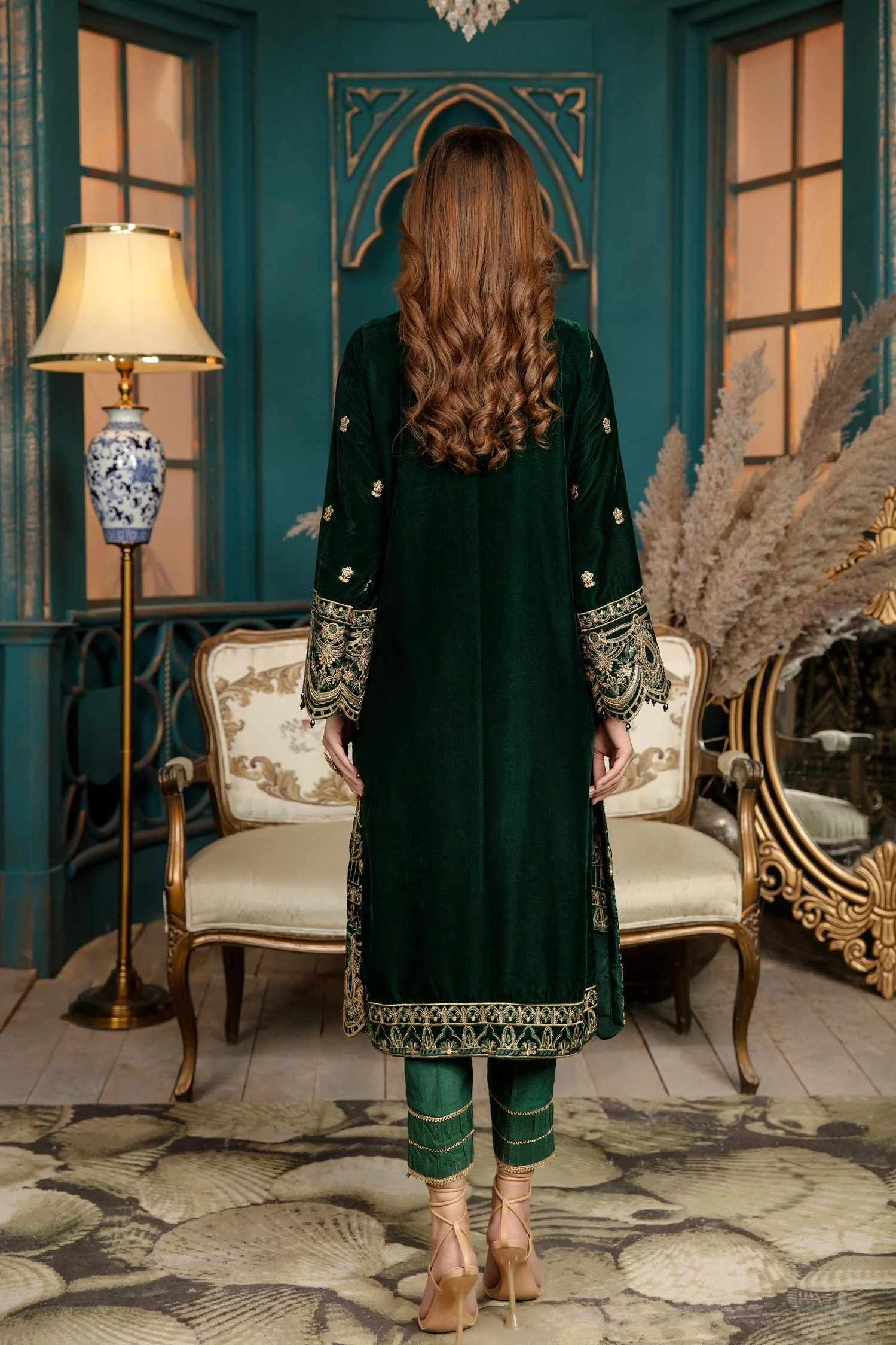 Swerly - Stitched Embroidered Velvet 2PC - Image 2